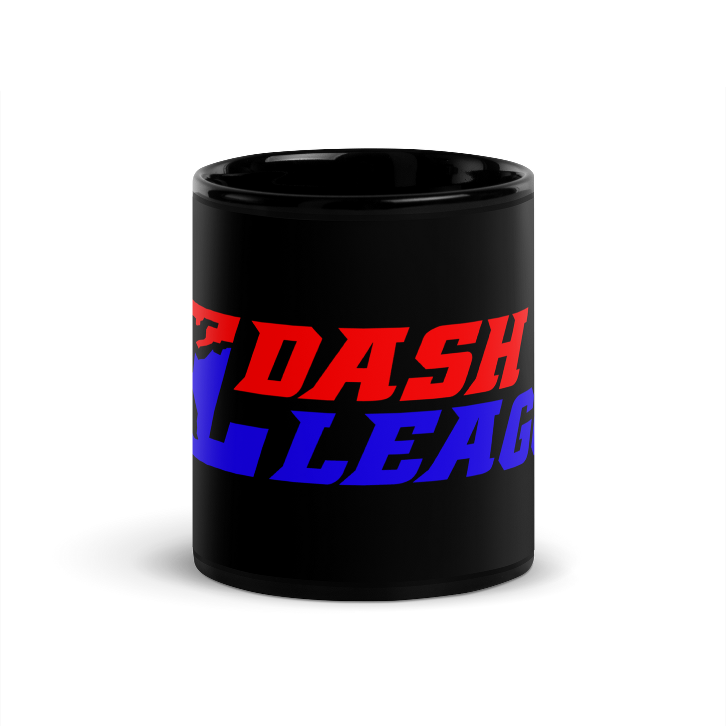 Taza negra con logotipo DL ancho