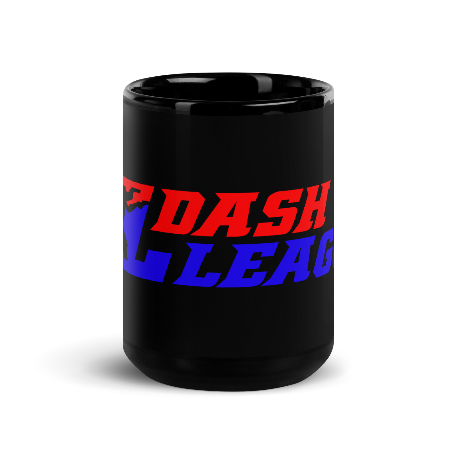 Taza negra con logotipo DL ancho