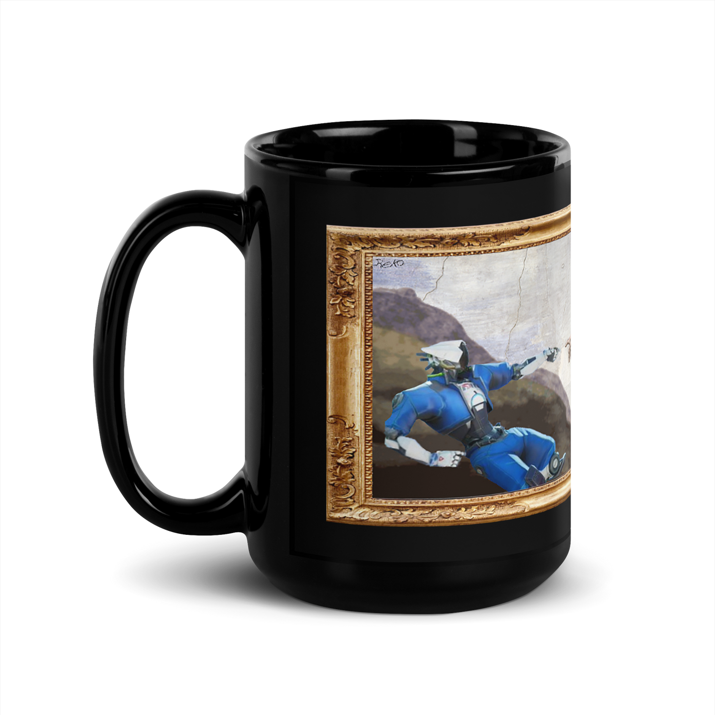 Black Mug The Creation of Bot Adam (by Reko)