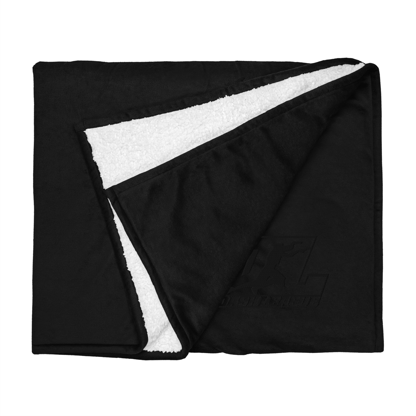 Sherpa Blanket Black Outline DL Logo