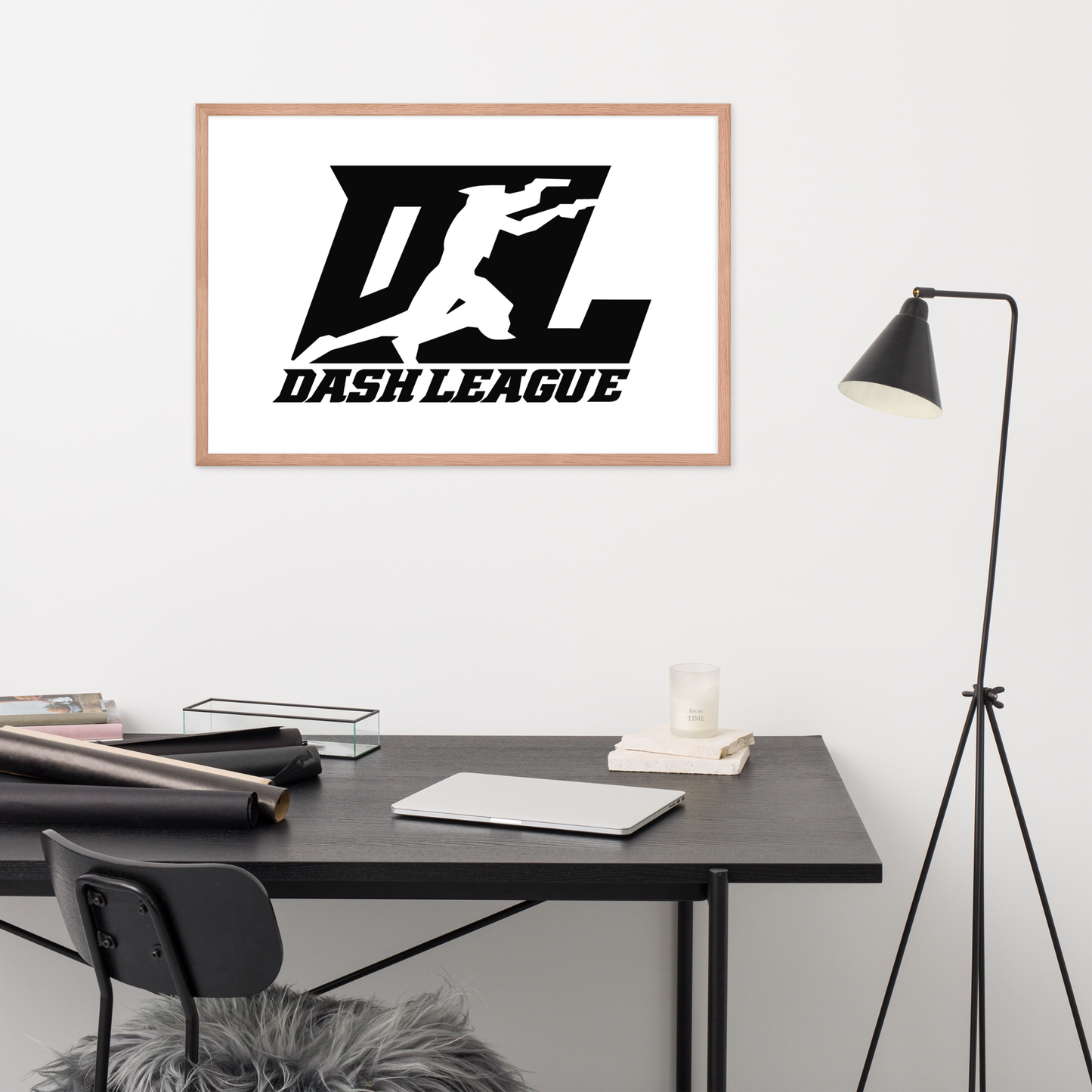 Framed Poster (24x36) Black DL Logo
