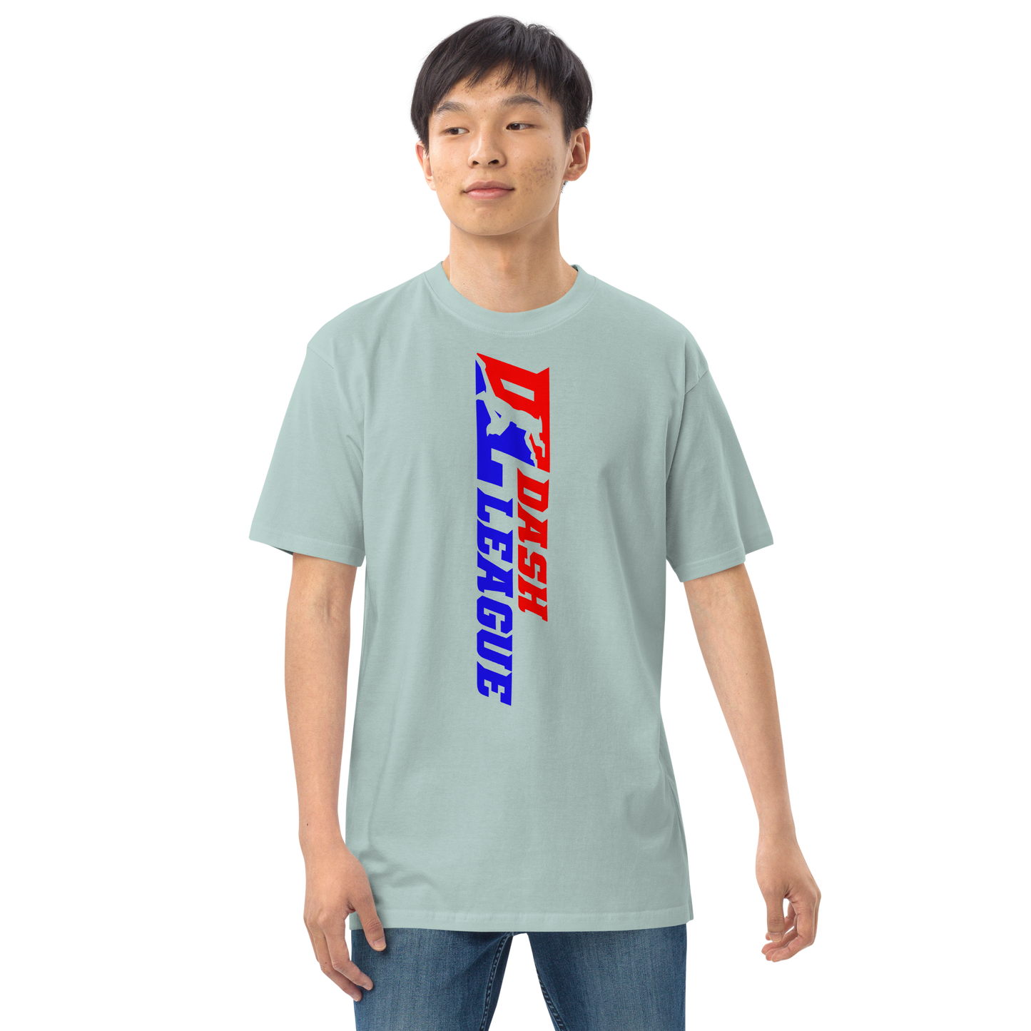 T-shirt pour homme avec logo DL large et coloré (devant + dos)