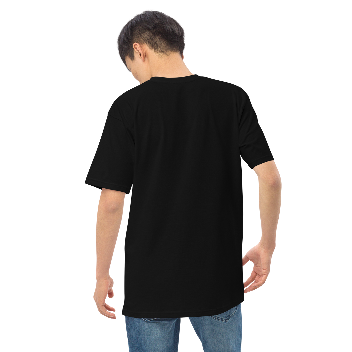 Camiseta de hombre blanca con logo DL ancho