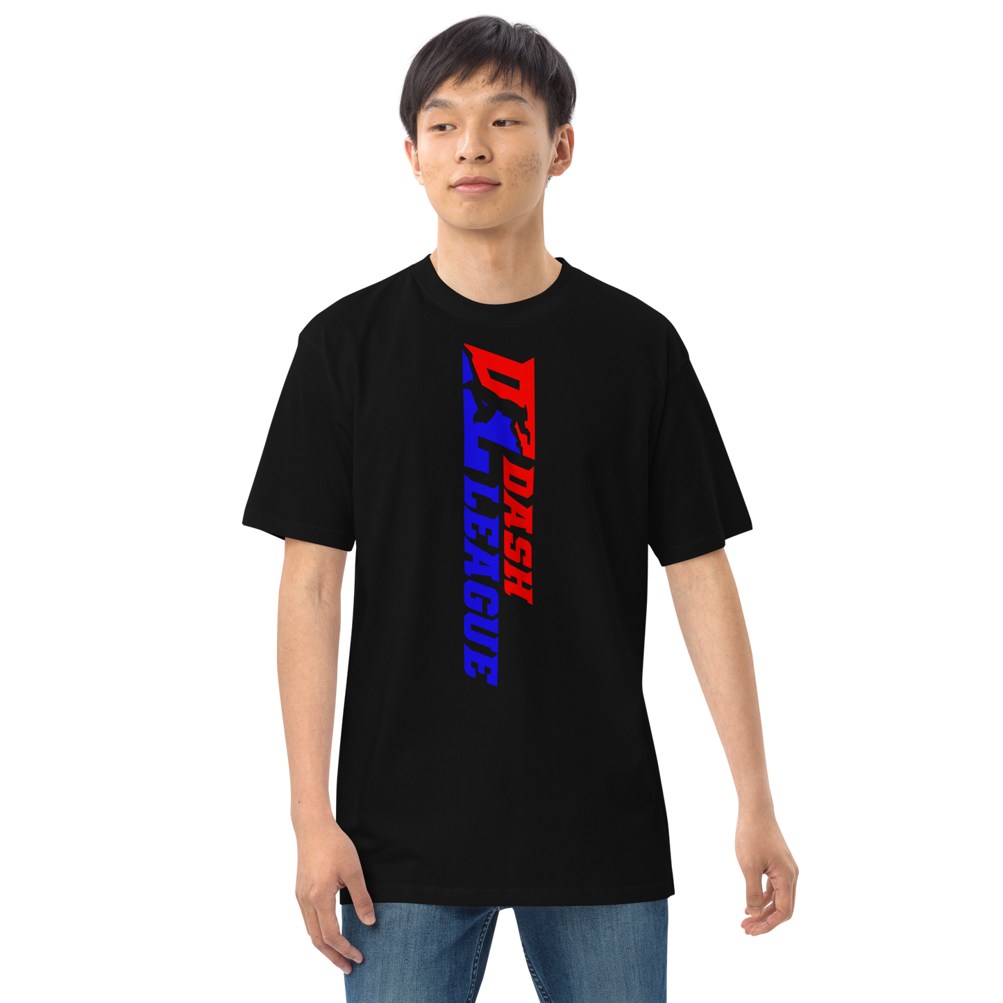 T-shirt pour homme avec logo DL large et coloré (devant + dos)