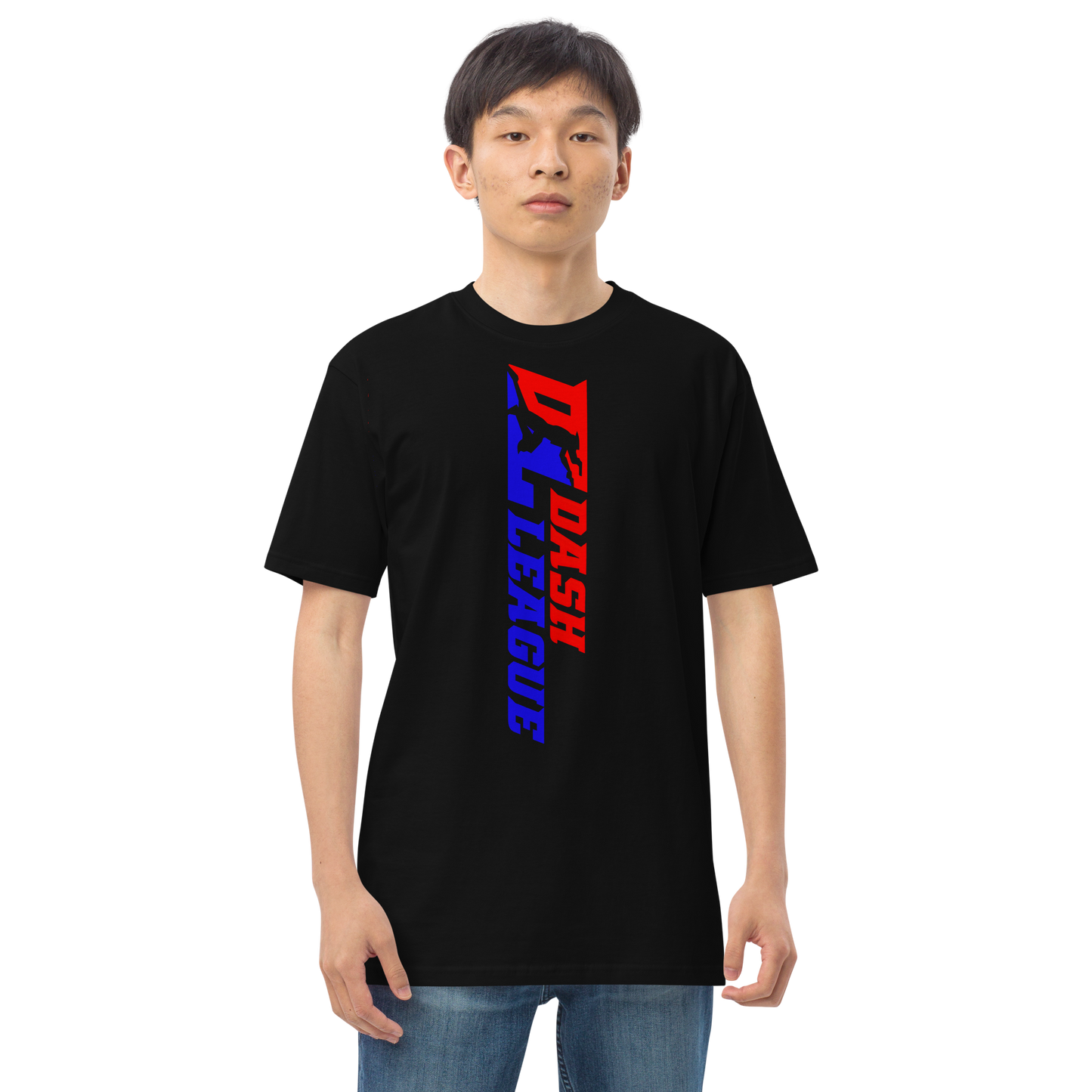T-shirt pour homme avec logo DL large et coloré (devant + dos)