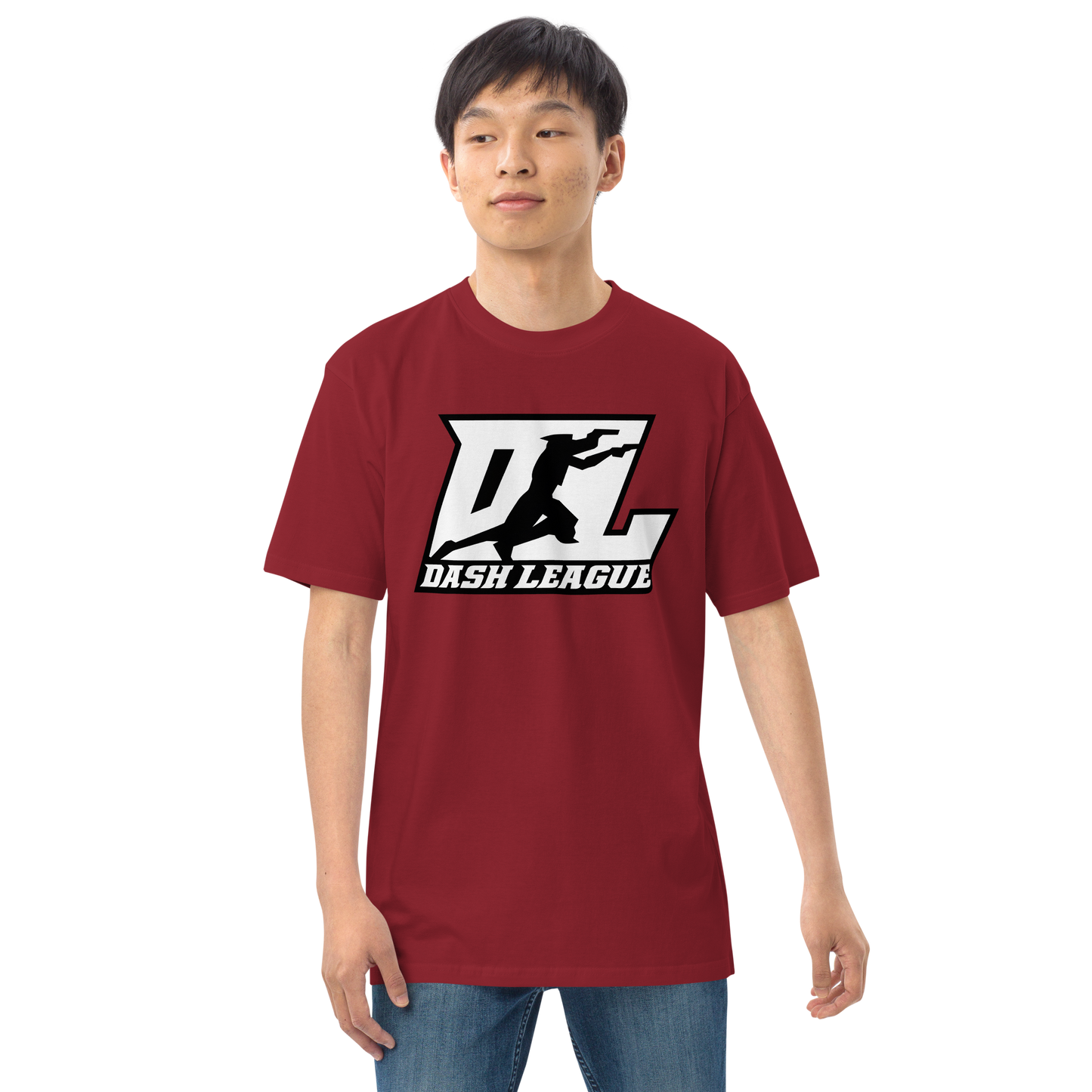 Shirt (Men) White with Black Outline DL Logo