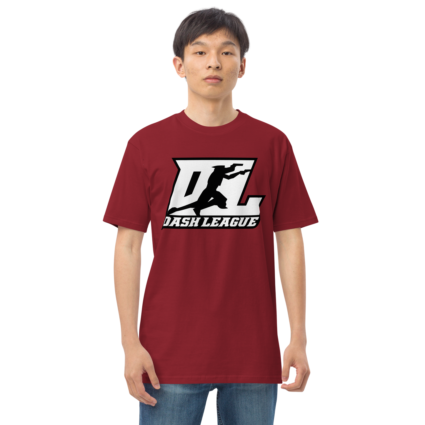 Shirt (Men) White with Black Outline DL Logo