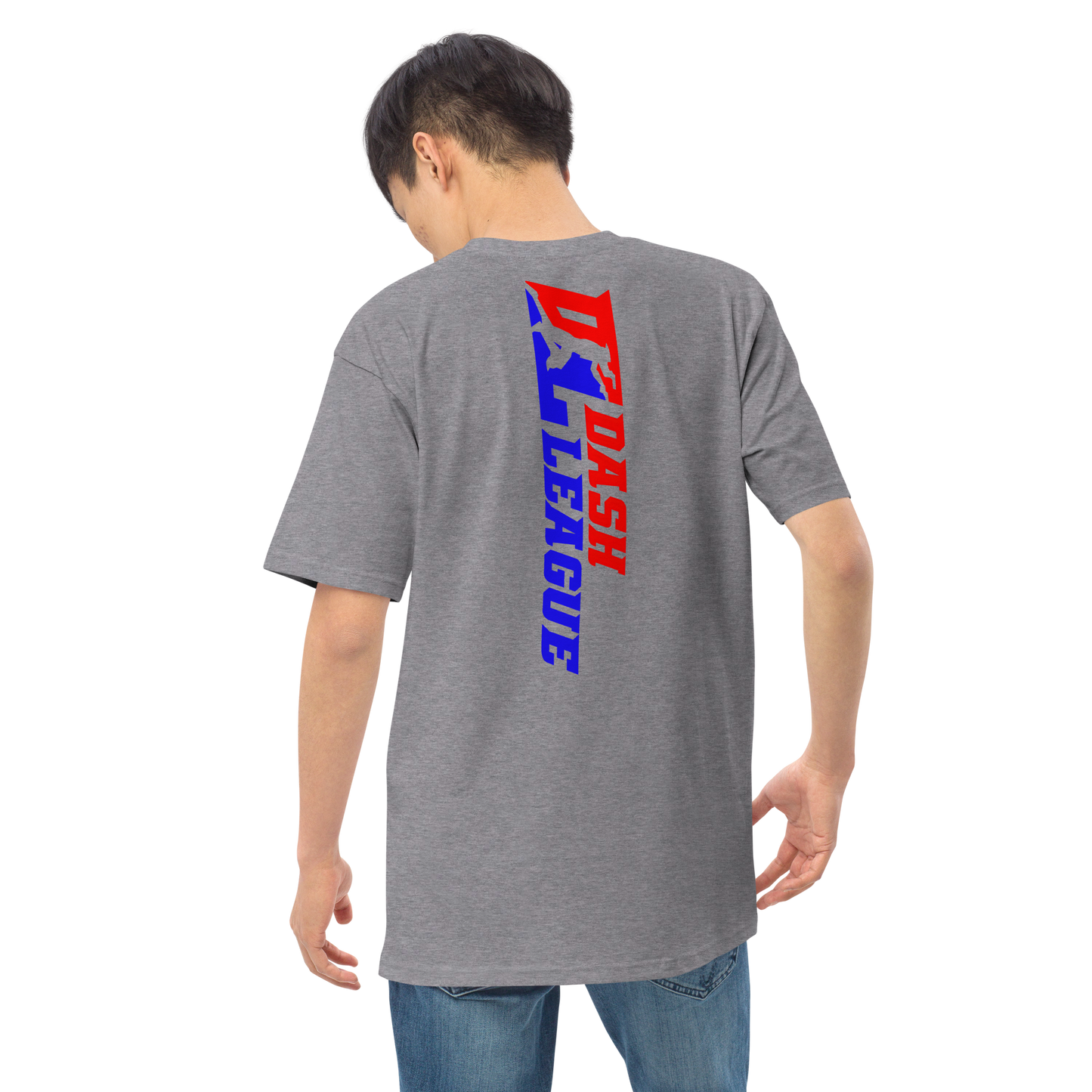T-shirt pour homme avec logo DL large et coloré (devant + dos)