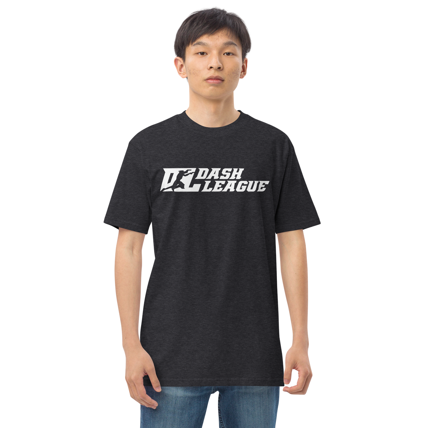 Camiseta de hombre blanca con logo DL ancho