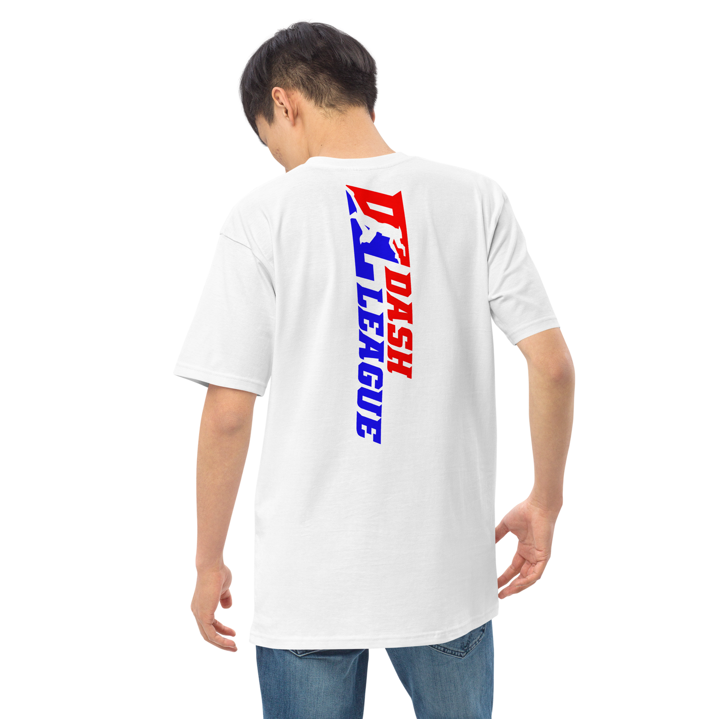 T-shirt pour homme avec logo DL large et coloré (devant + dos)