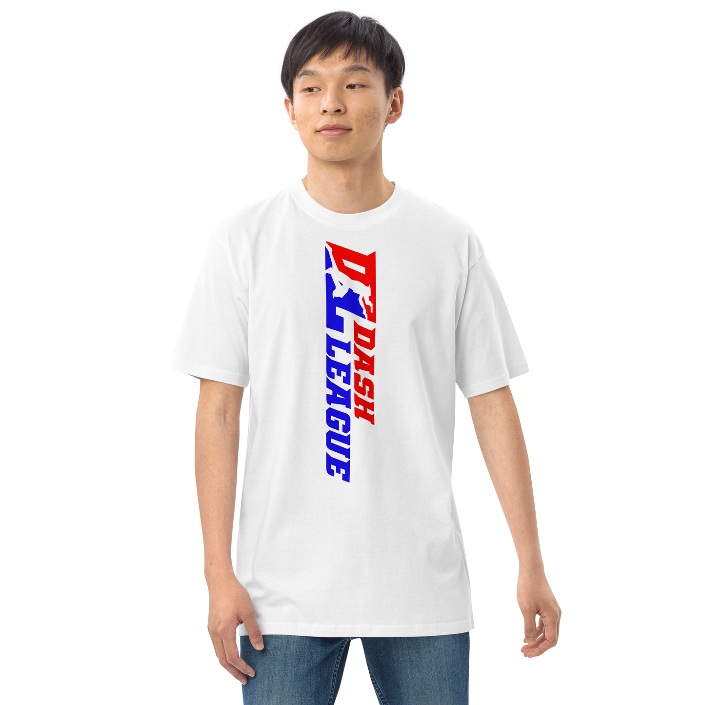 T-shirt pour homme avec logo DL large et coloré (devant + dos)