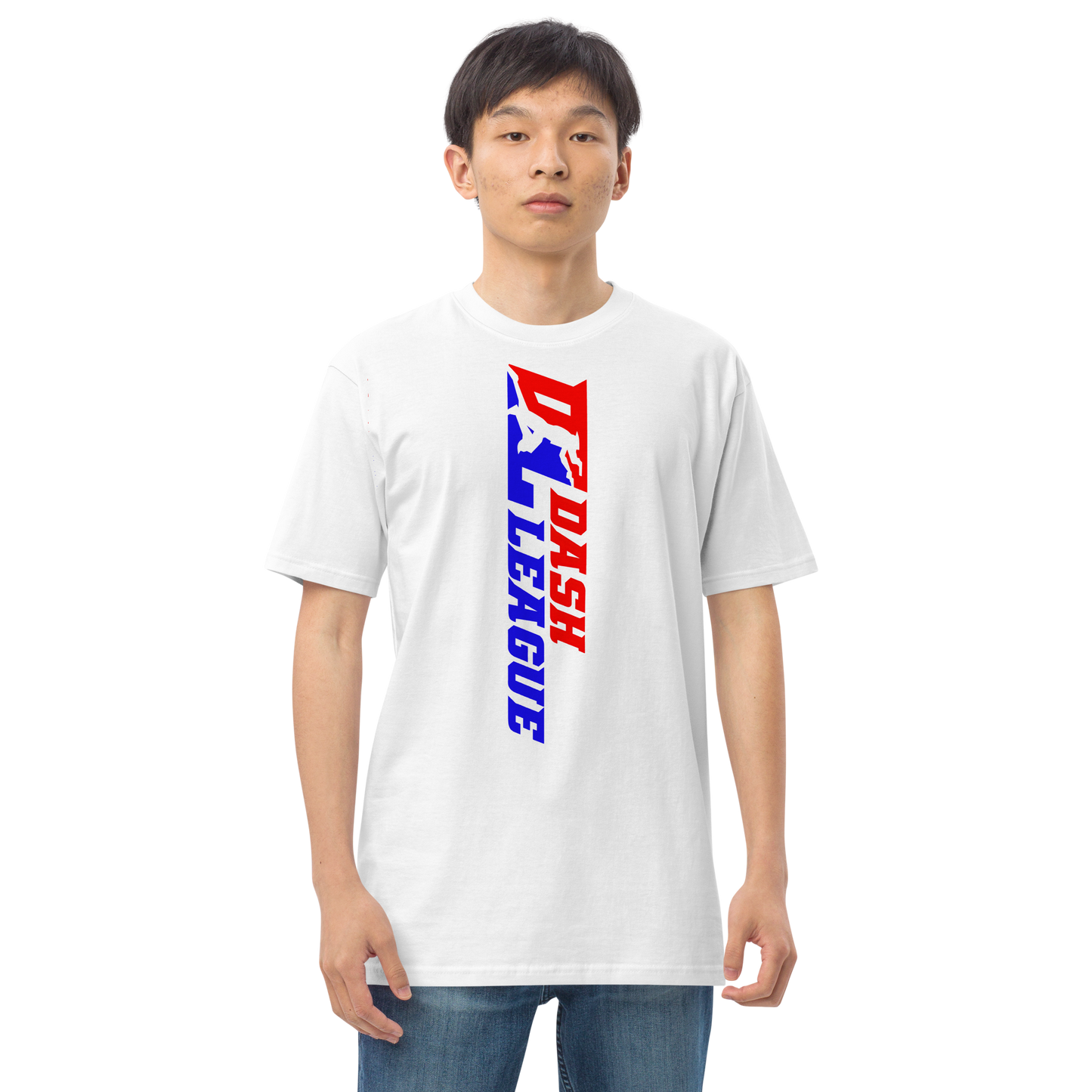 T-shirt pour homme avec logo DL large et coloré (devant + dos)