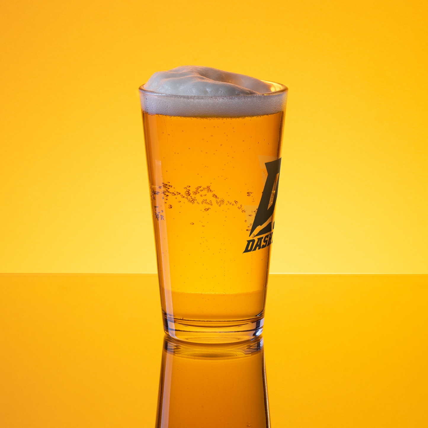 Pint Glass Black DL Logo