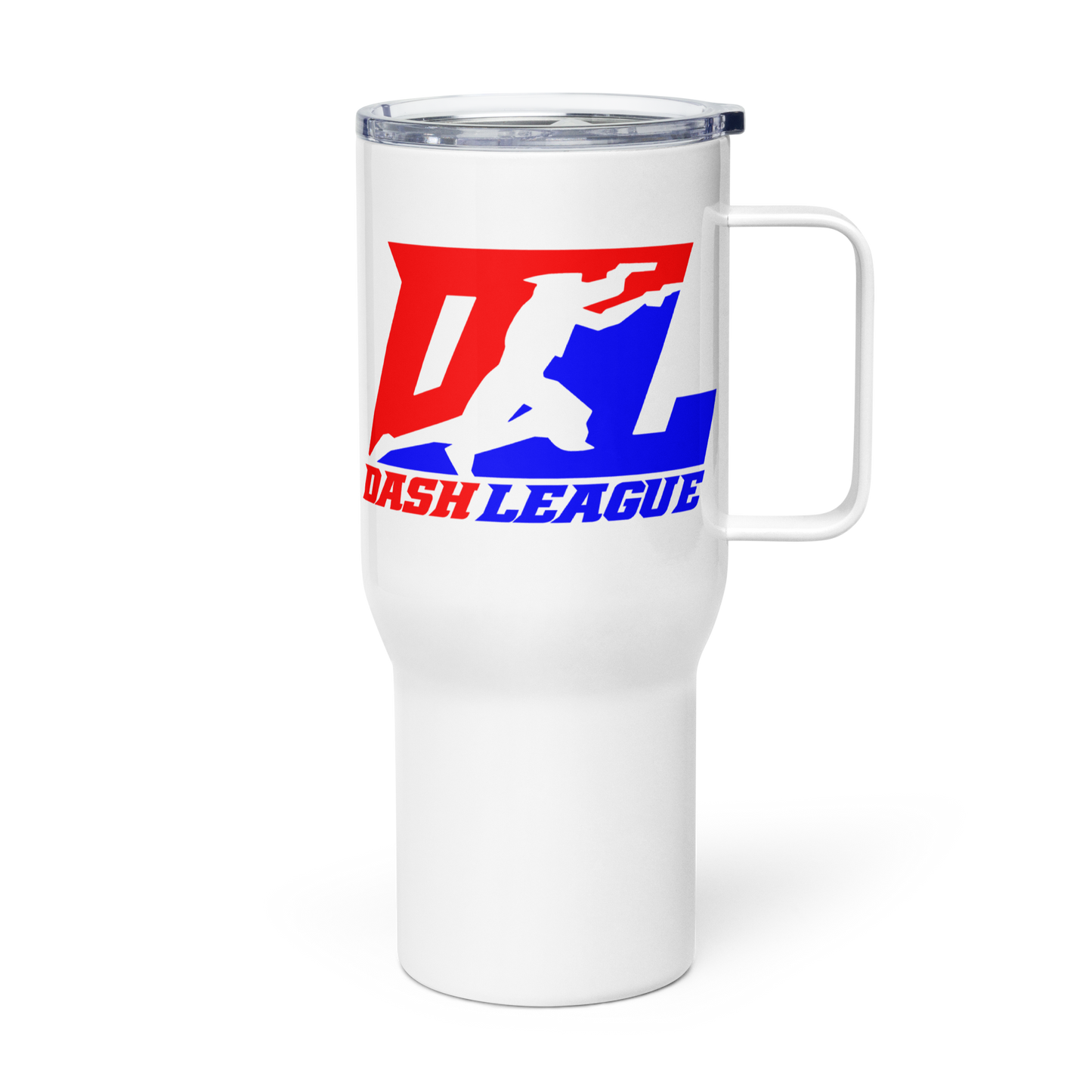 Taza de viaje con logotipo de DL en color