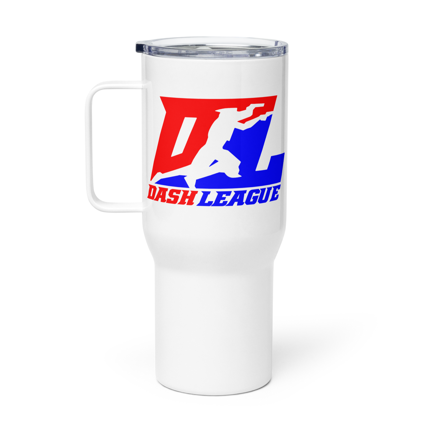 Taza de viaje con logotipo de DL en color
