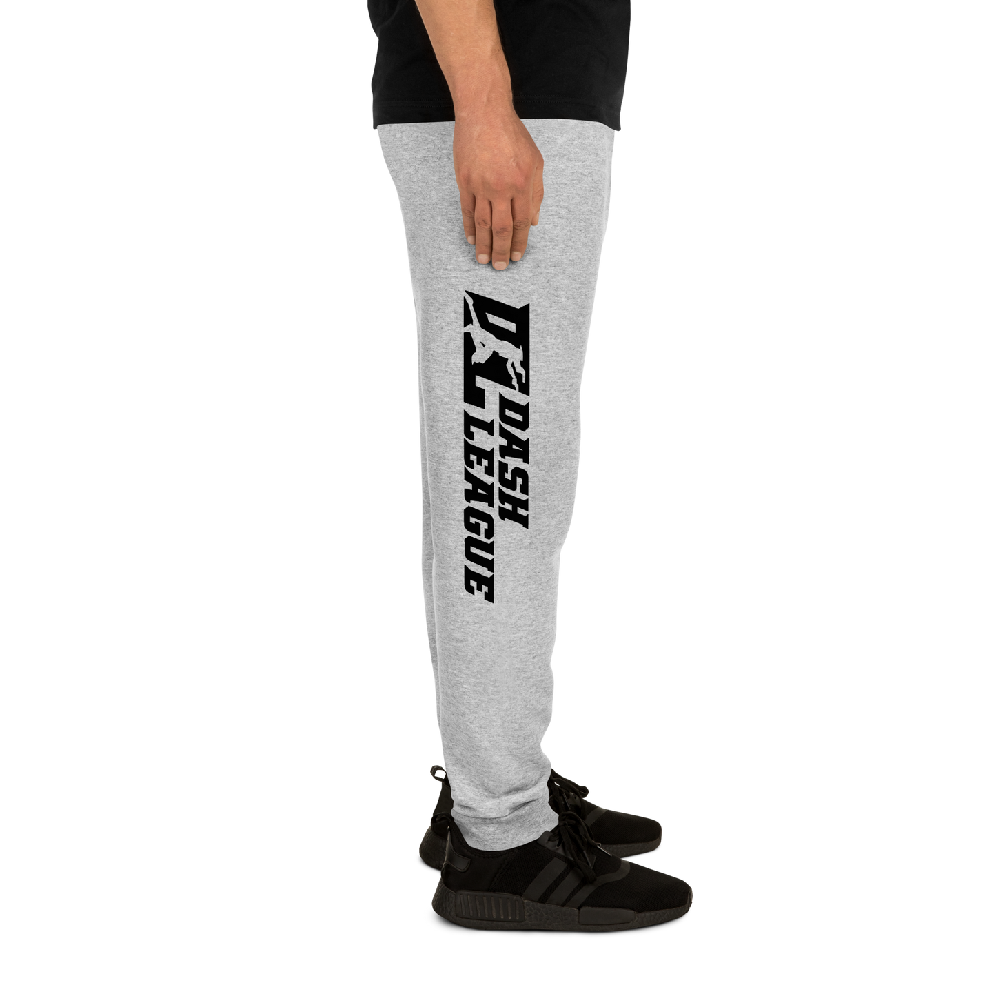 Pantalon de jogging noir avec logo DL large