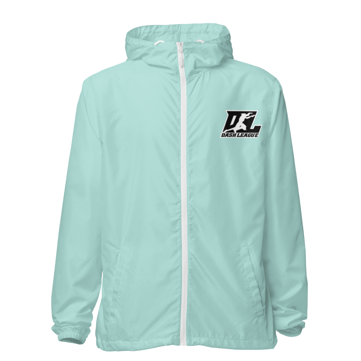 Windbreaker Black with White Outline DL Logo (Front+Back)