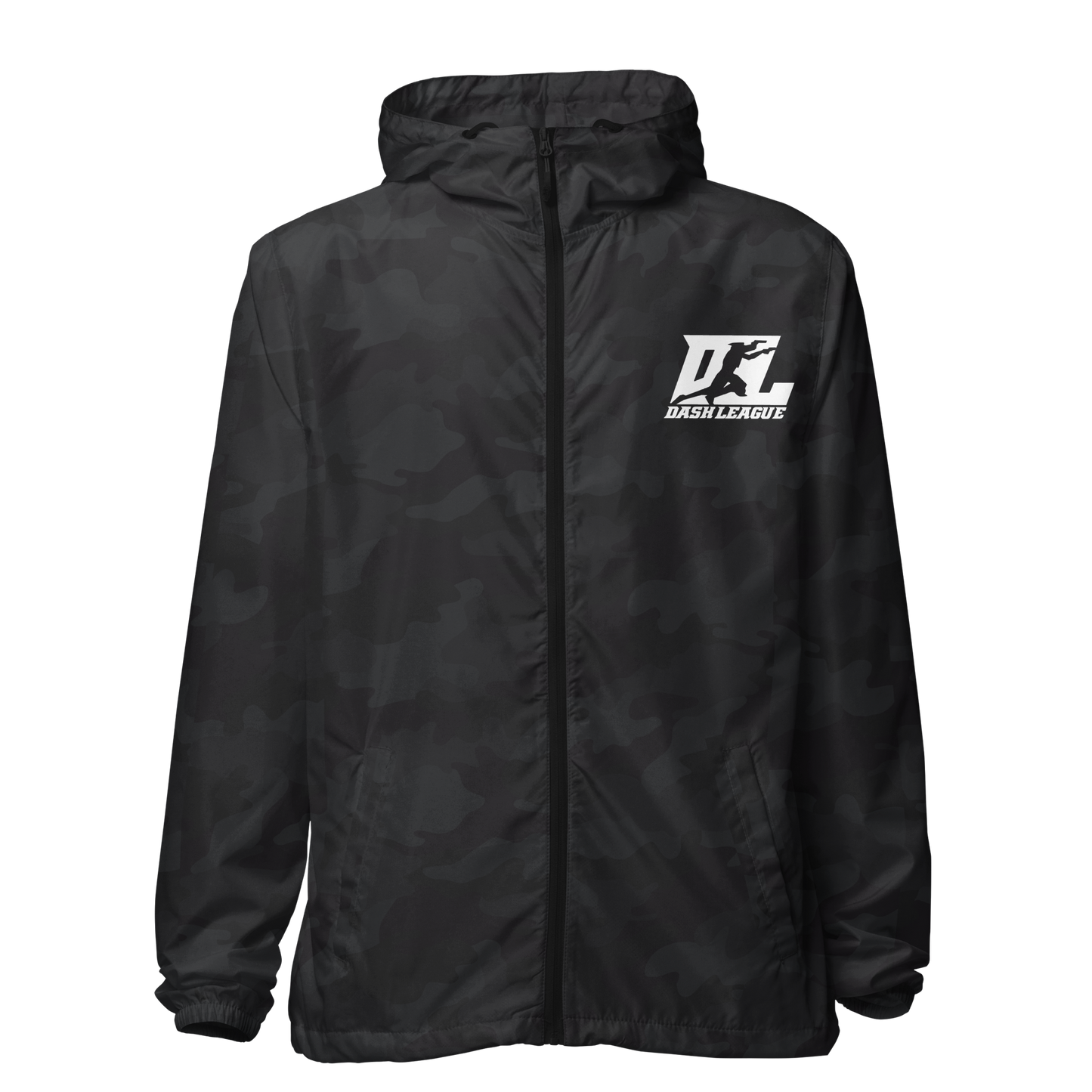 Cortavientos unisex blanco con logotipo DL