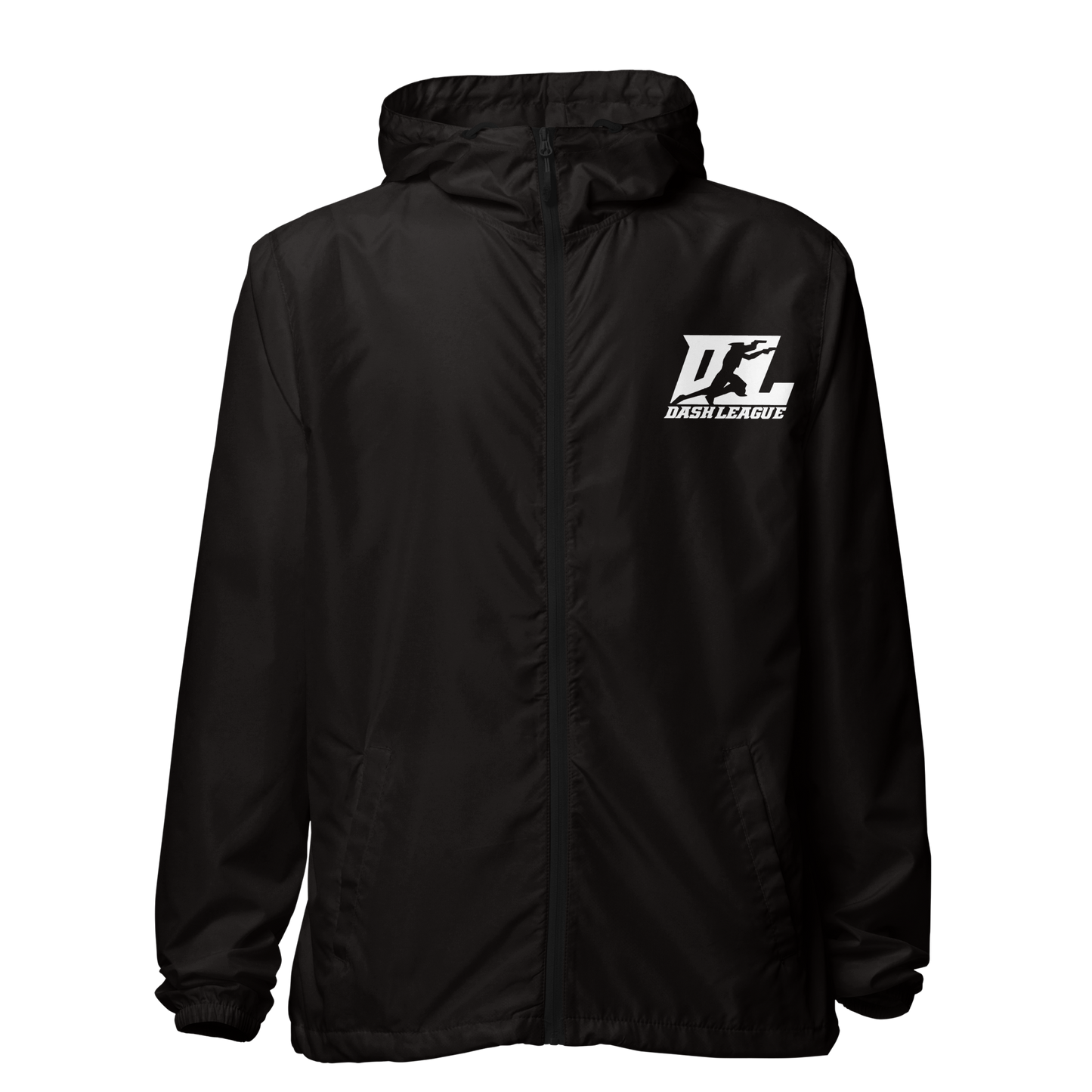 Cortavientos unisex blanco con logotipo DL
