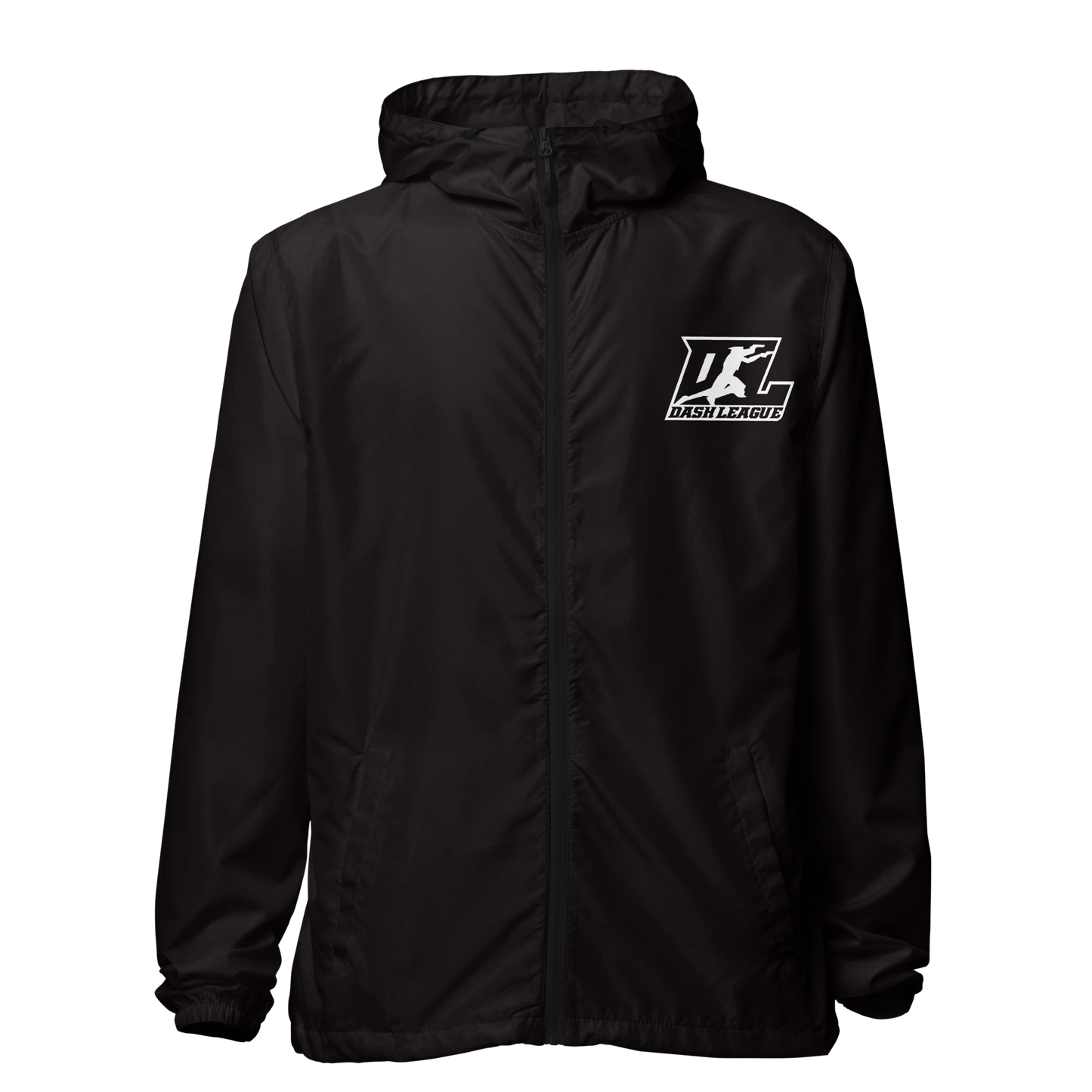 Cortavientos unisex con logotipo DL y contorno blanco