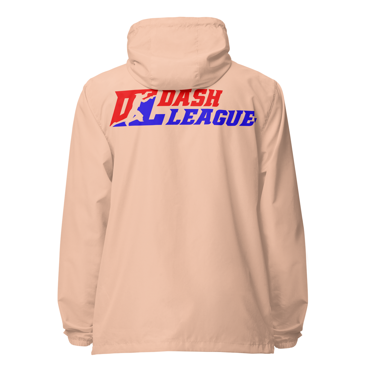 Cortavientos unisex de color blanco con logotipo DL (delante y detrás)