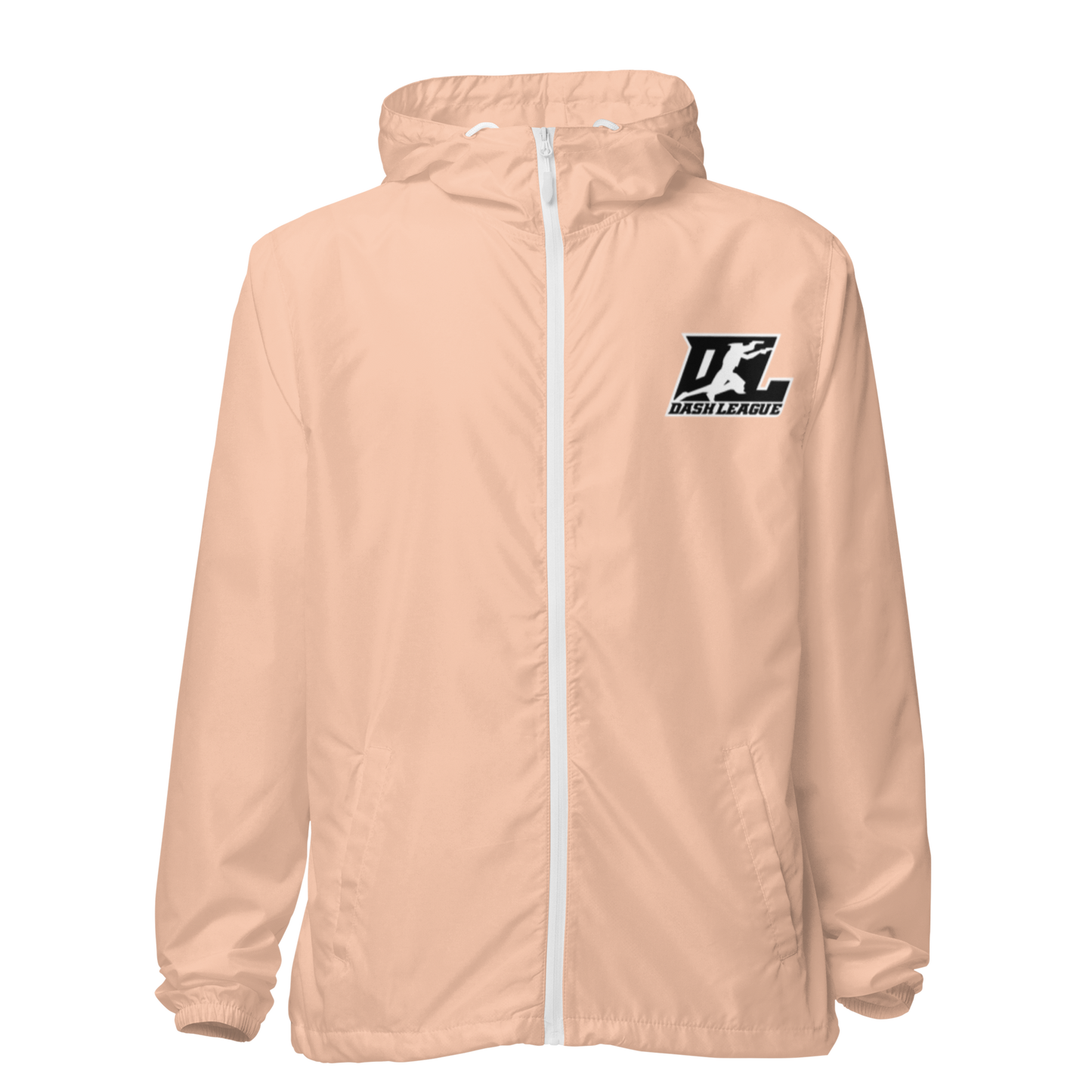 Windbreaker Black with White Outline DL Logo (Front+Back)