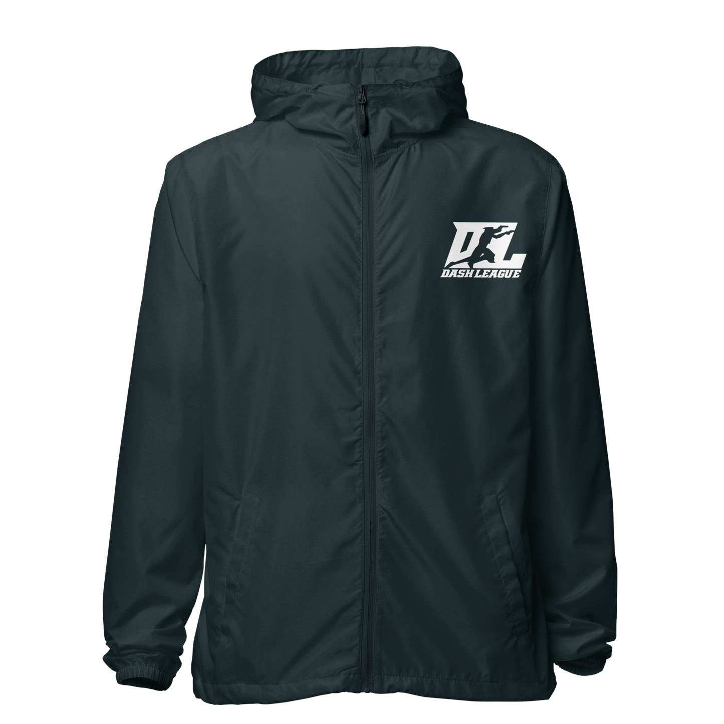 Cortavientos unisex blanco con logotipo DL