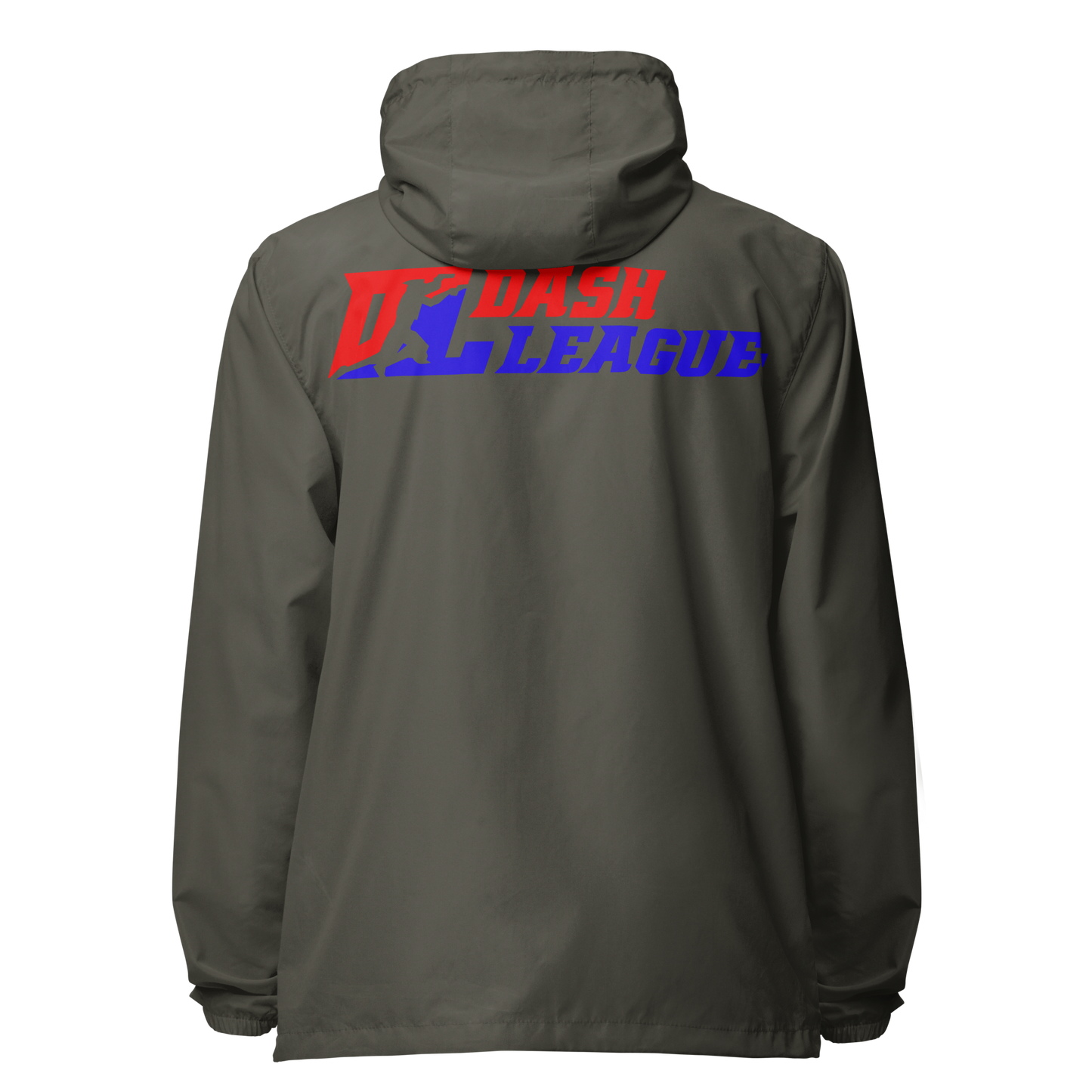 Cortavientos unisex de color blanco con logotipo DL (delante y detrás)