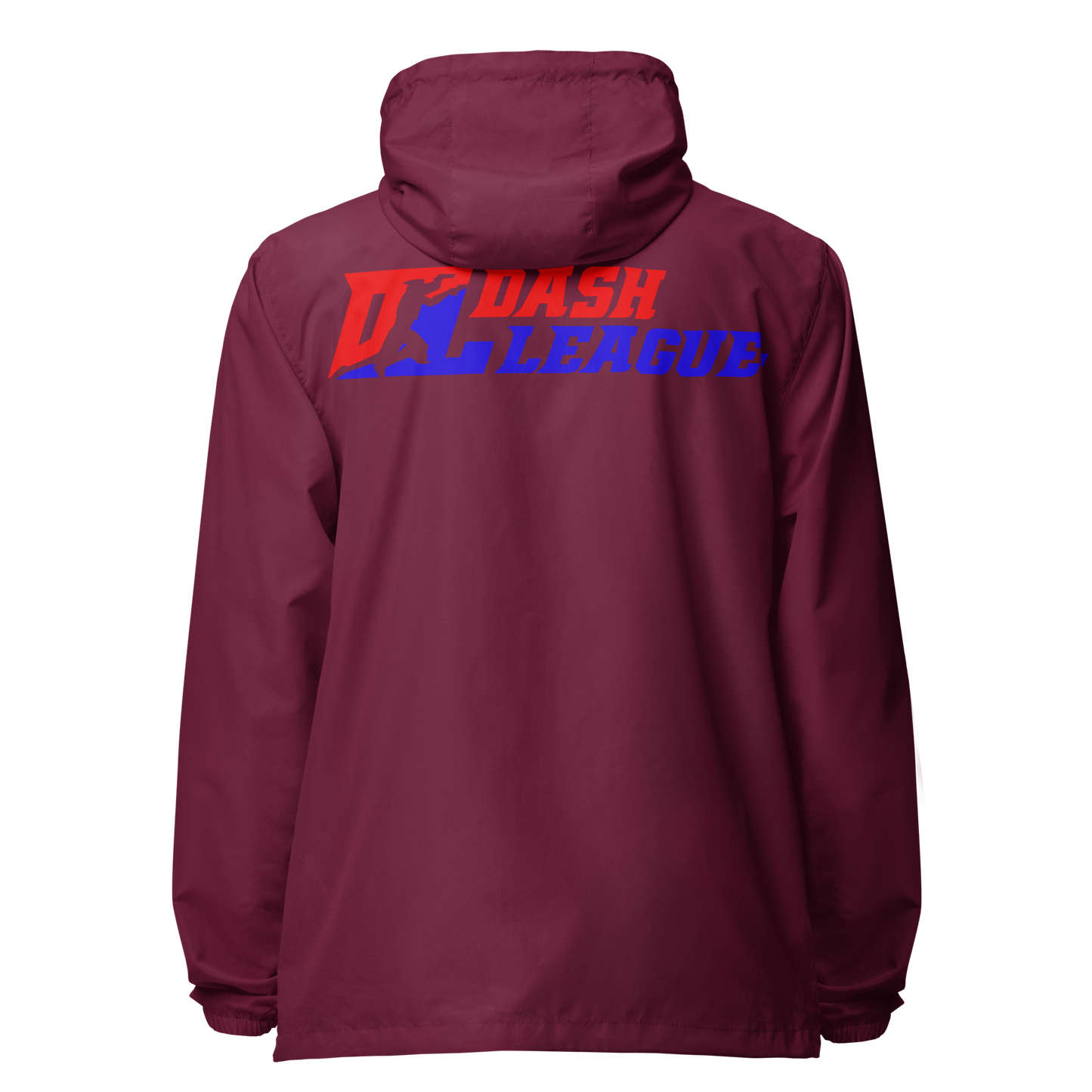 Cortavientos unisex de color blanco con logotipo DL (delante y detrás)