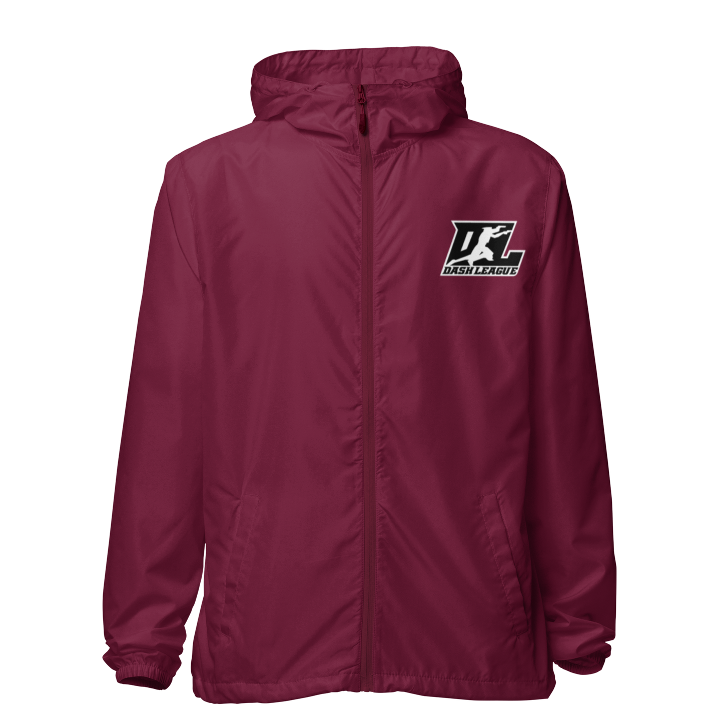 Windbreaker Black with White Outline DL Logo (Front+Back)