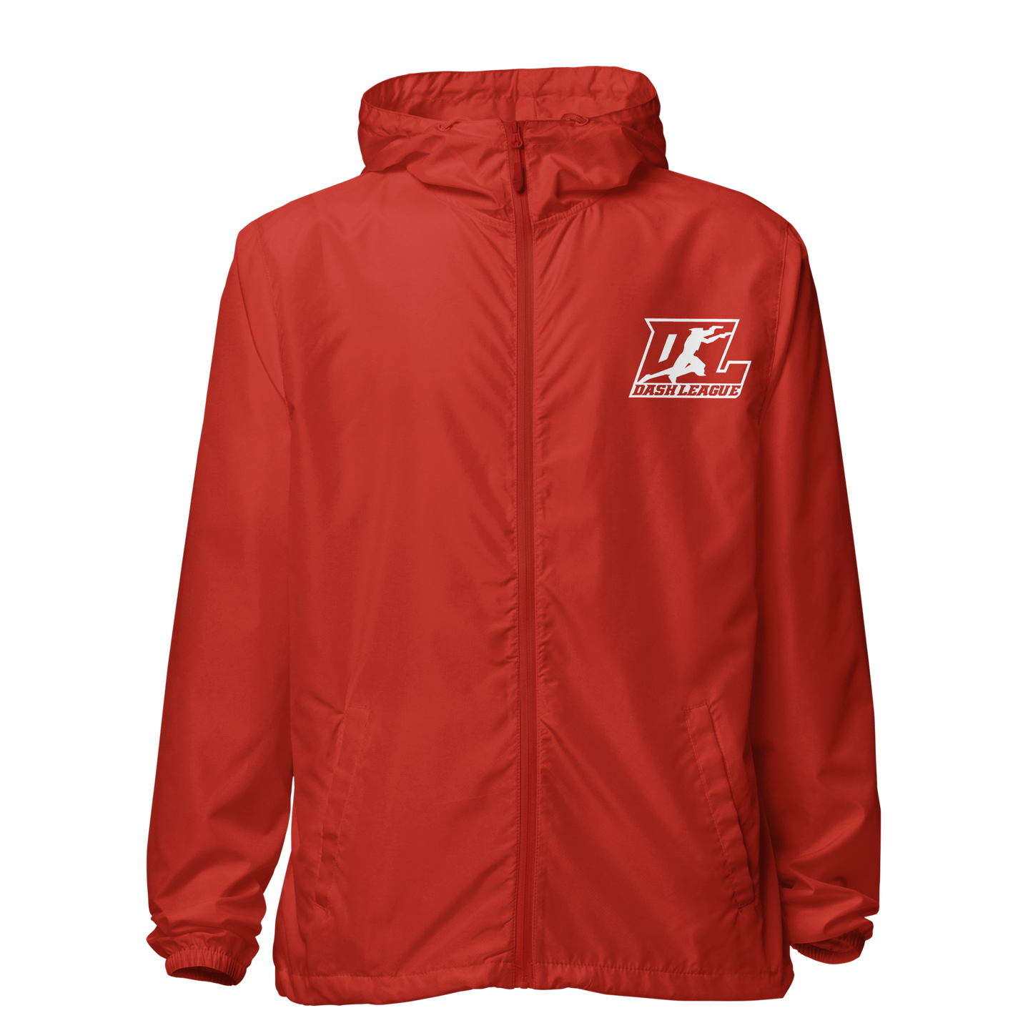 Cortavientos unisex con logotipo DL y contorno blanco