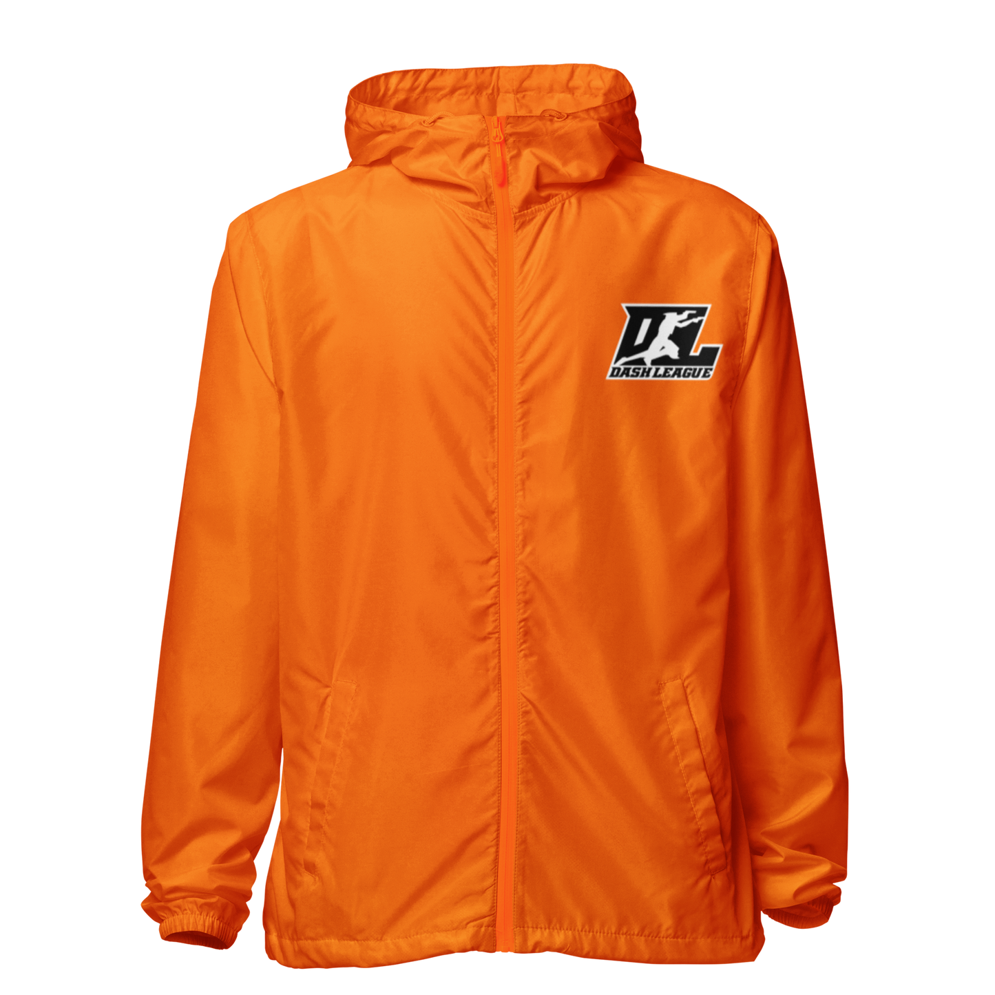 Windbreaker Black with White Outline DL Logo (Front+Back)