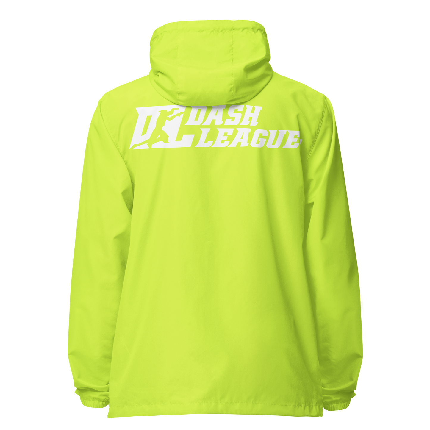 Cortavientos unisex blanco con logotipo DL (delante y detrás)