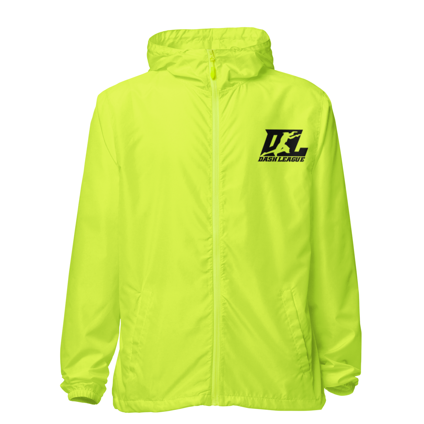 Cortavientos unisex negro con logotipo DL