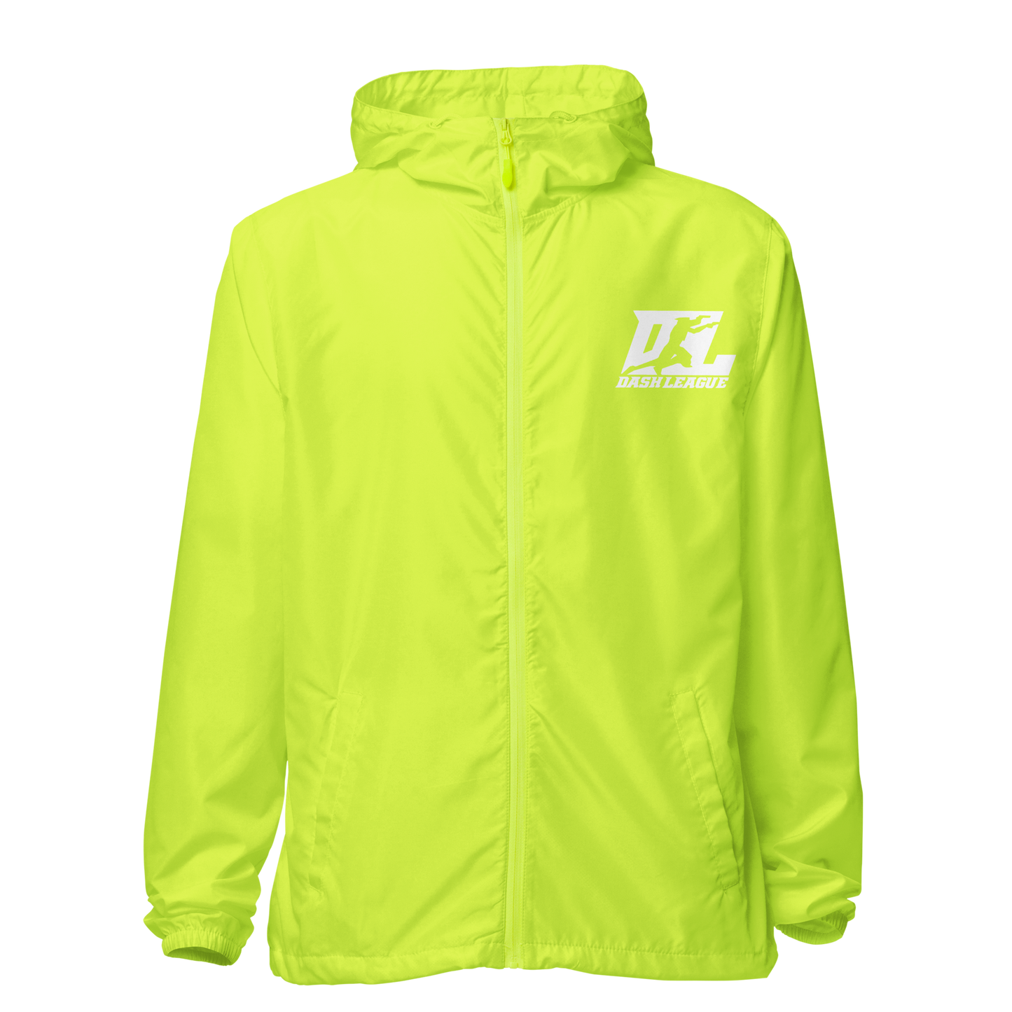 Cortavientos unisex blanco con logotipo DL