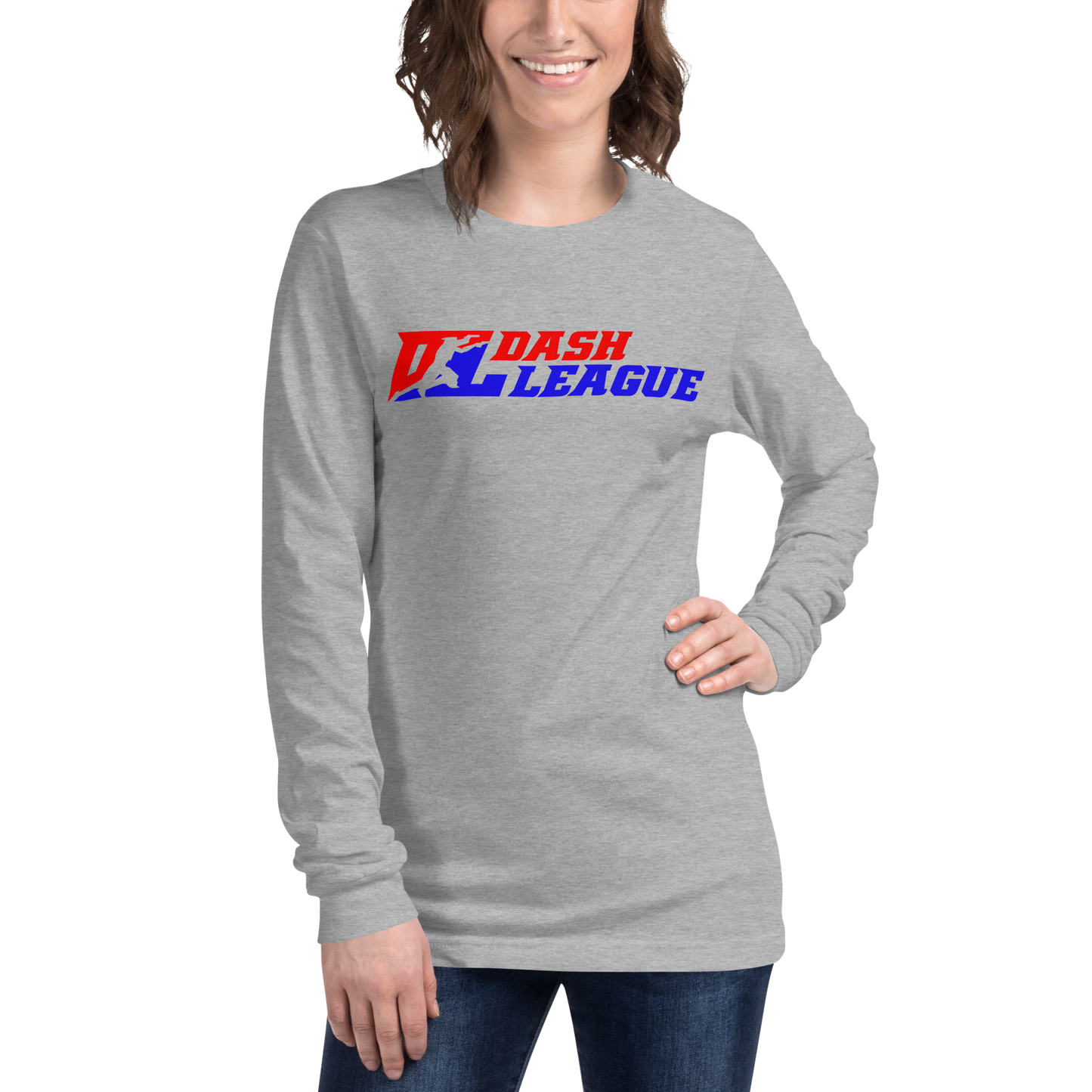 Camisa unisex de manga larga con logotipo DL de color ancho