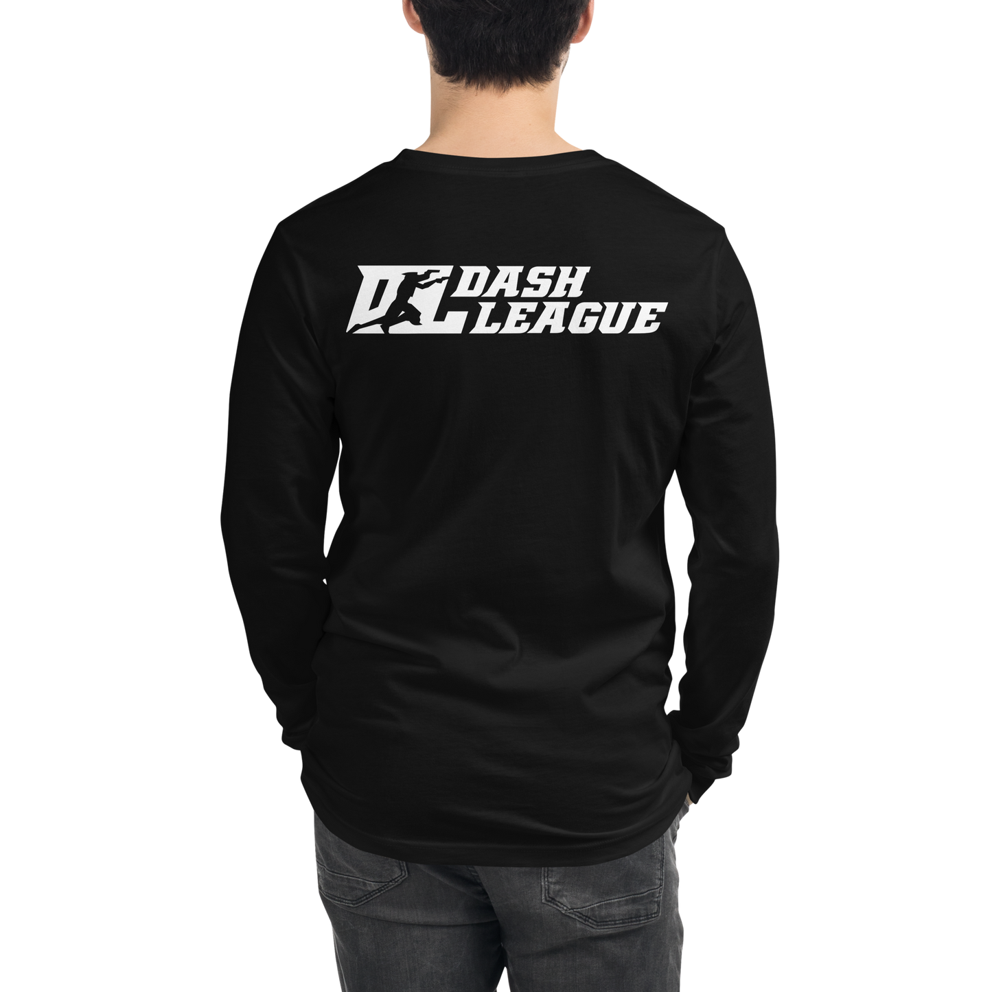 Long Sleeve Shirt White Outline DL Logo (Front+Back)