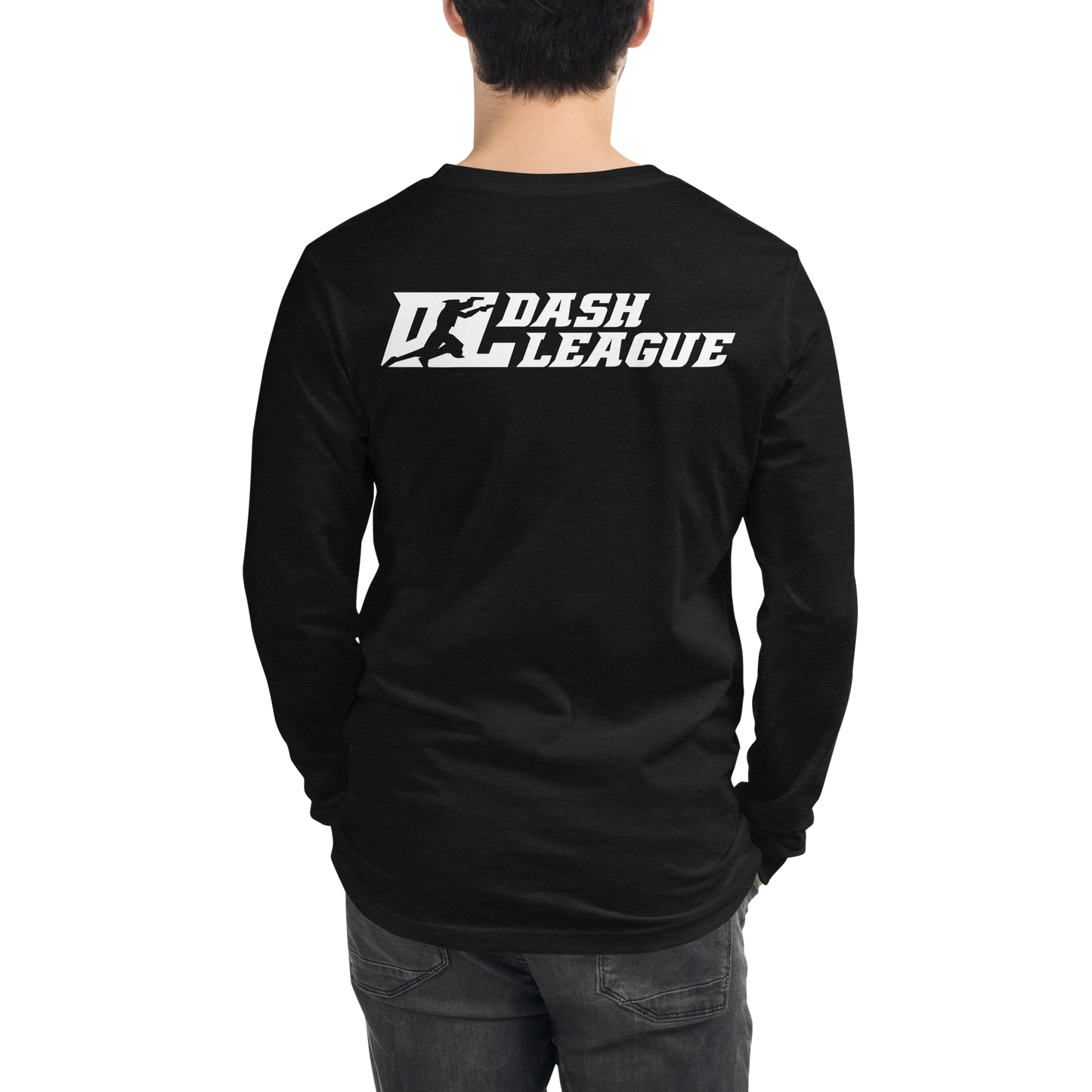 Long Sleeve Shirt White Outline DL Logo (Front+Back)