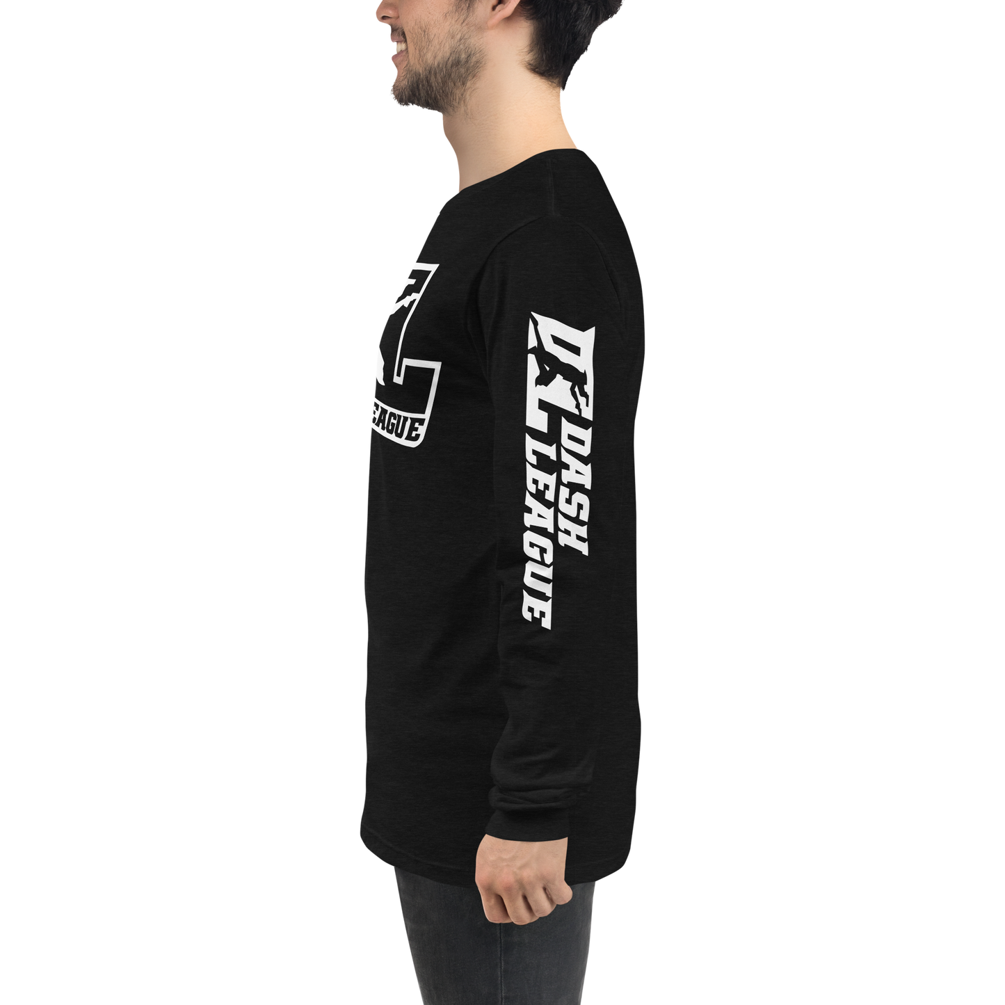 Long Sleeve Shirt White Outline DL Logo (Front+Sleeves)