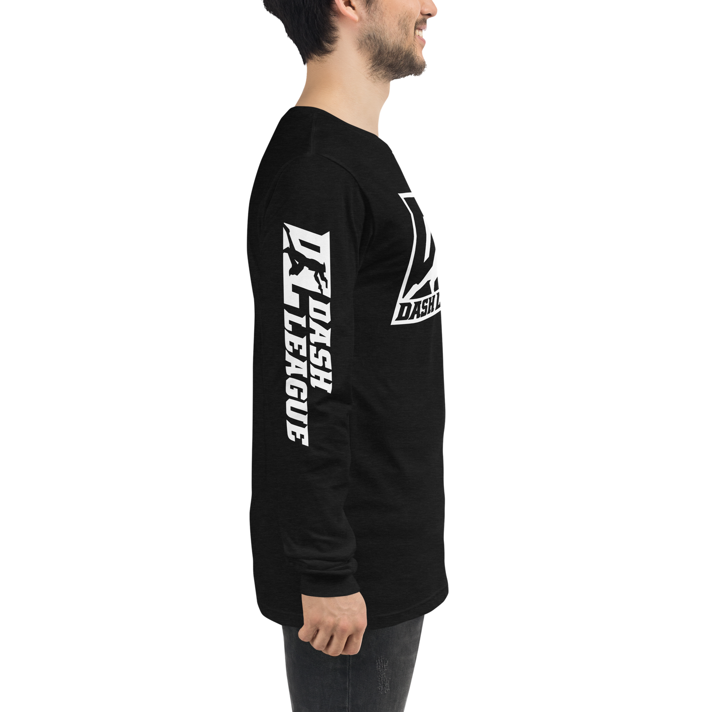 Long Sleeve Shirt White Outline DL Logo (Front+Sleeves)