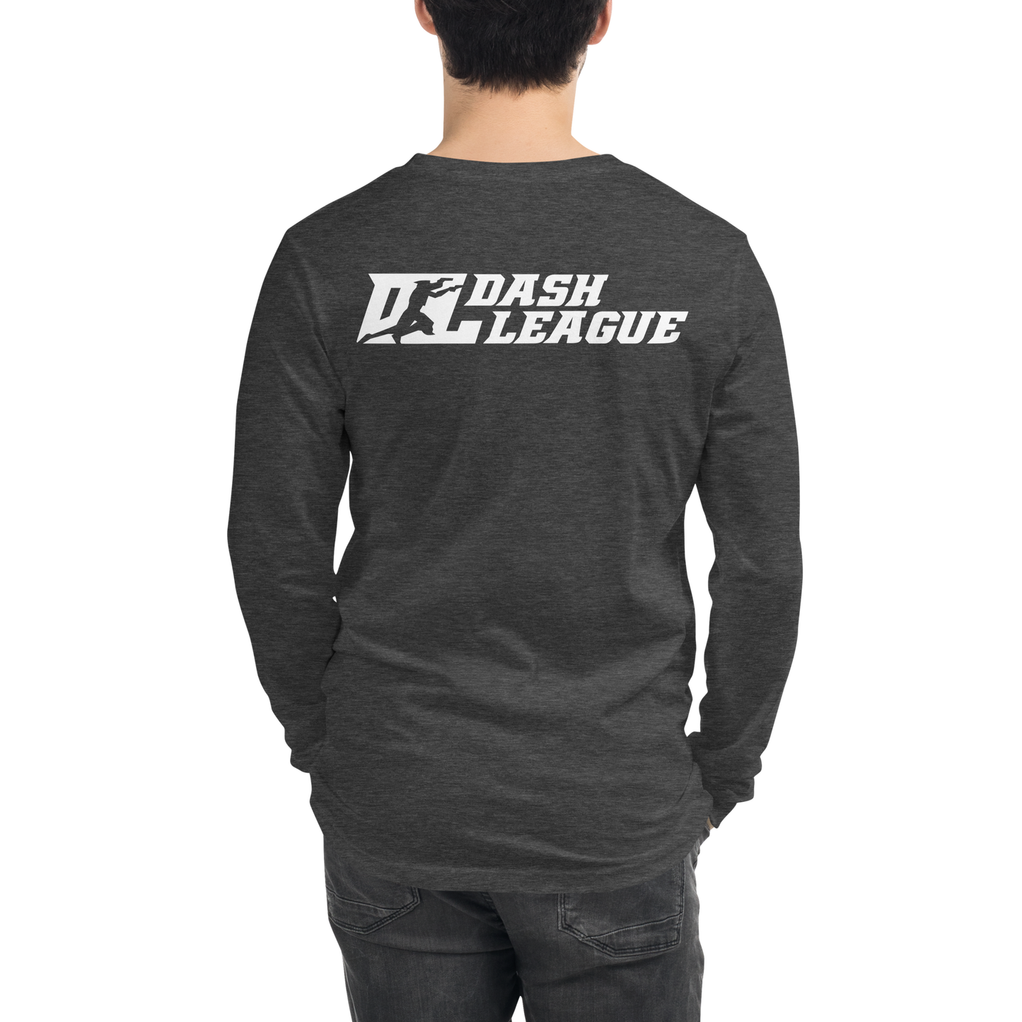 Long Sleeve Shirt White Outline DL Logo (Front+Back)