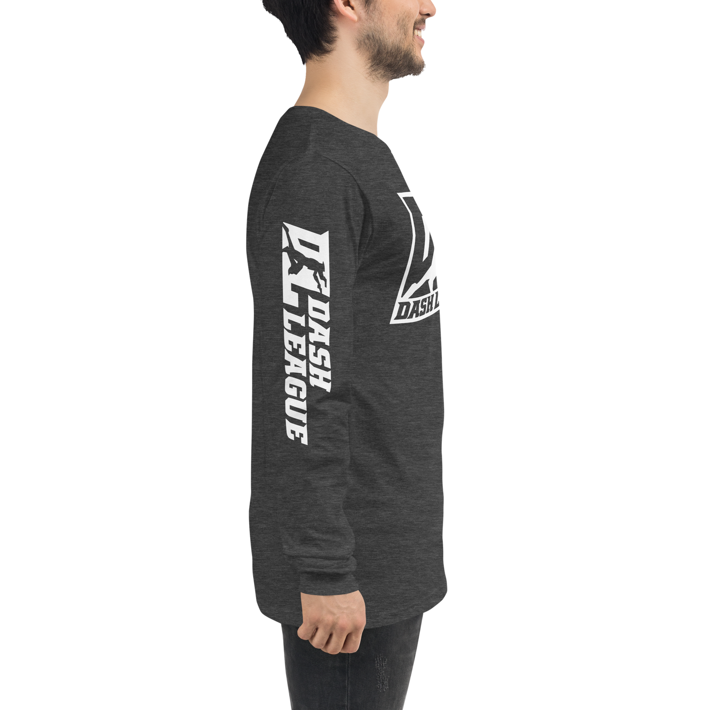 Long Sleeve Shirt White Outline DL Logo (Front+Sleeves)