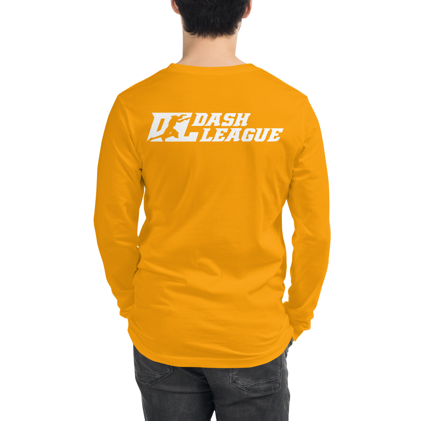 Long Sleeve Shirt White Outline DL Logo (Front+Back)