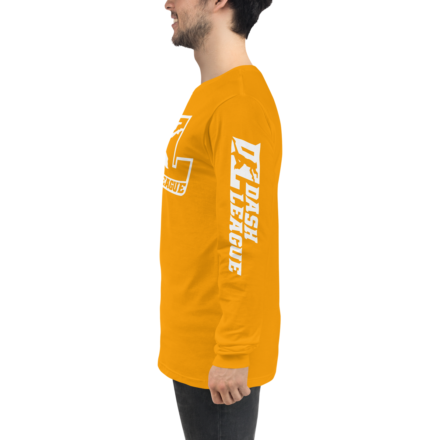 Long Sleeve Shirt White Outline DL Logo (Front+Sleeves)