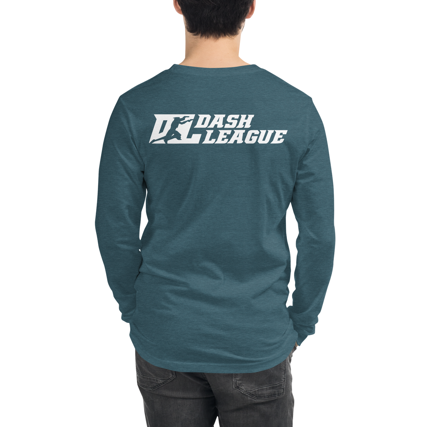 Long Sleeve Shirt White Outline DL Logo (Front+Back)