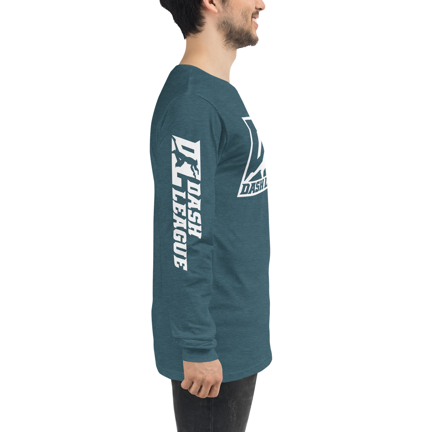 Long Sleeve Shirt White Outline DL Logo (Front+Sleeves)