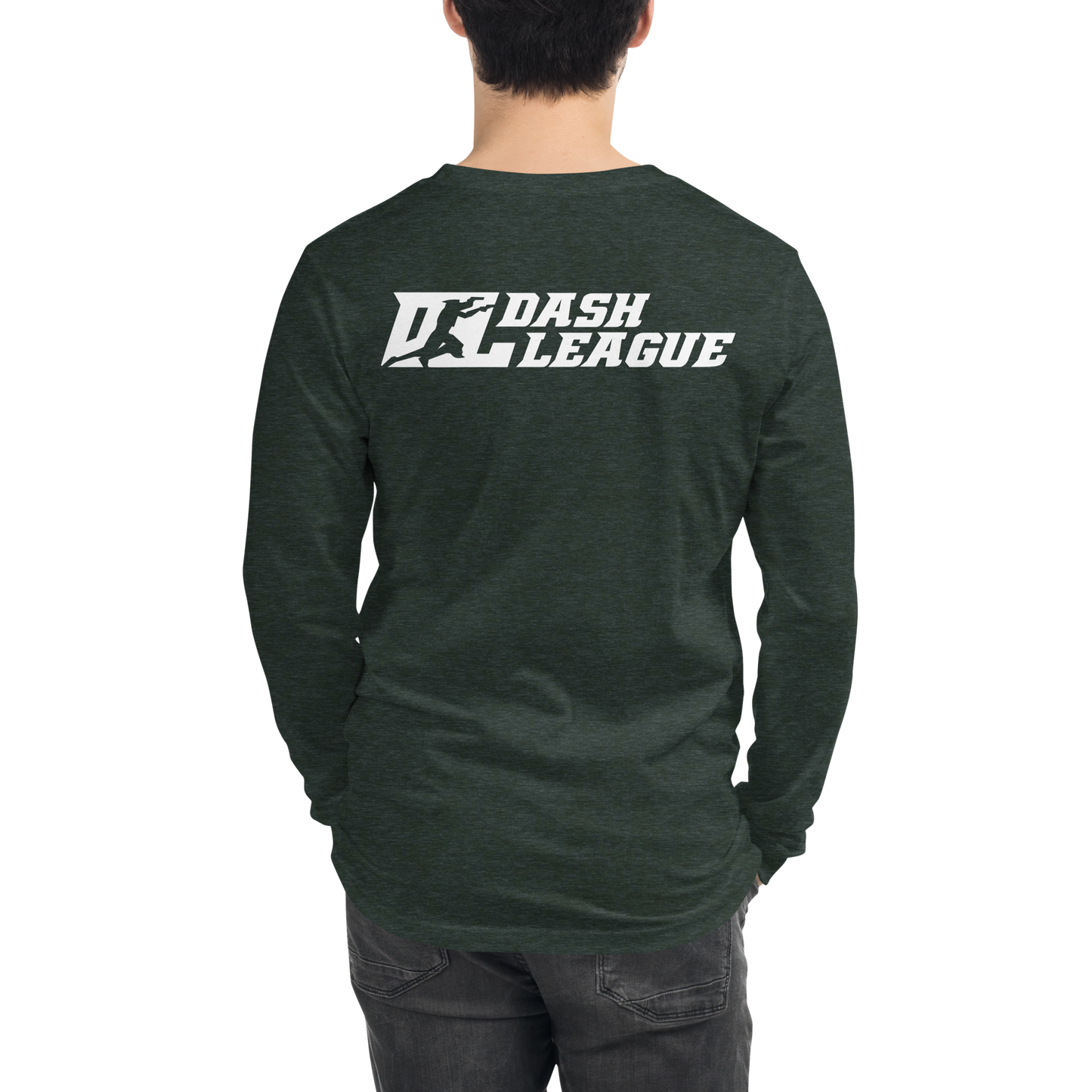 Long Sleeve Shirt White Outline DL Logo (Front+Back)