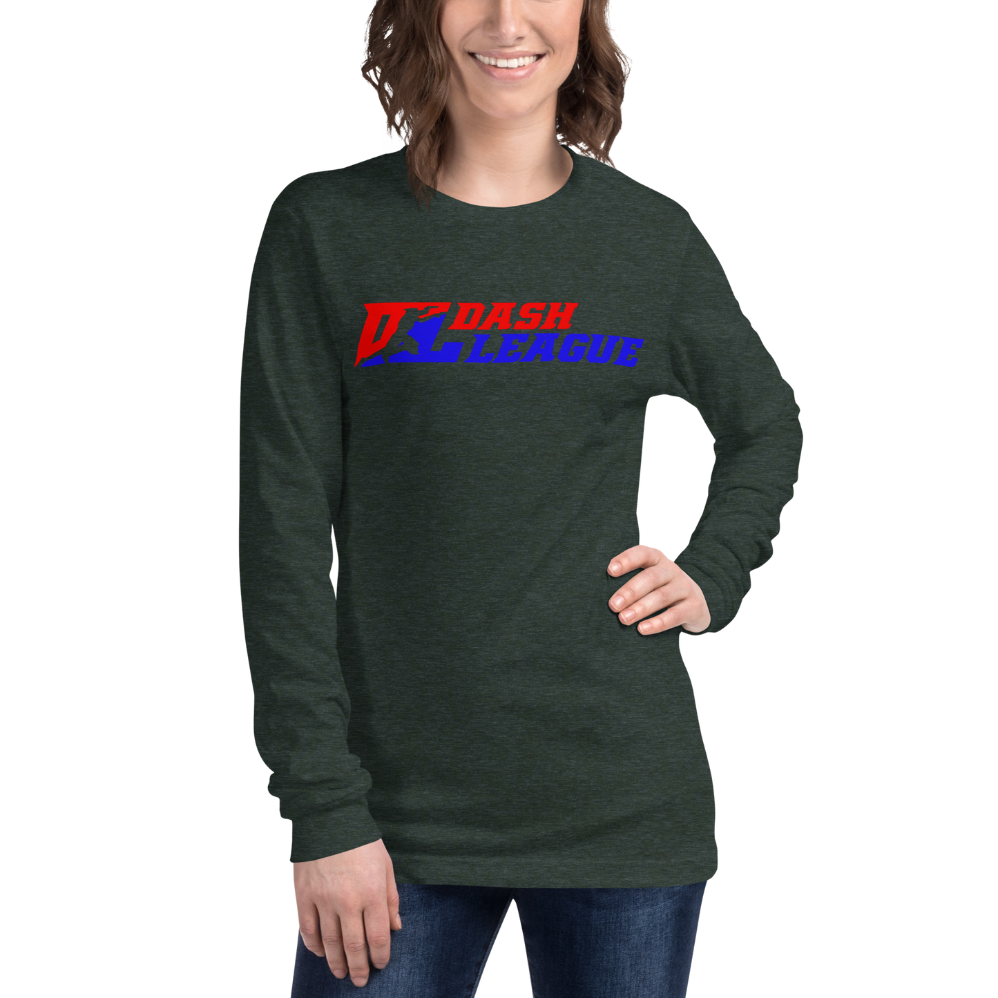 Camisa unisex de manga larga con logotipo DL de color ancho