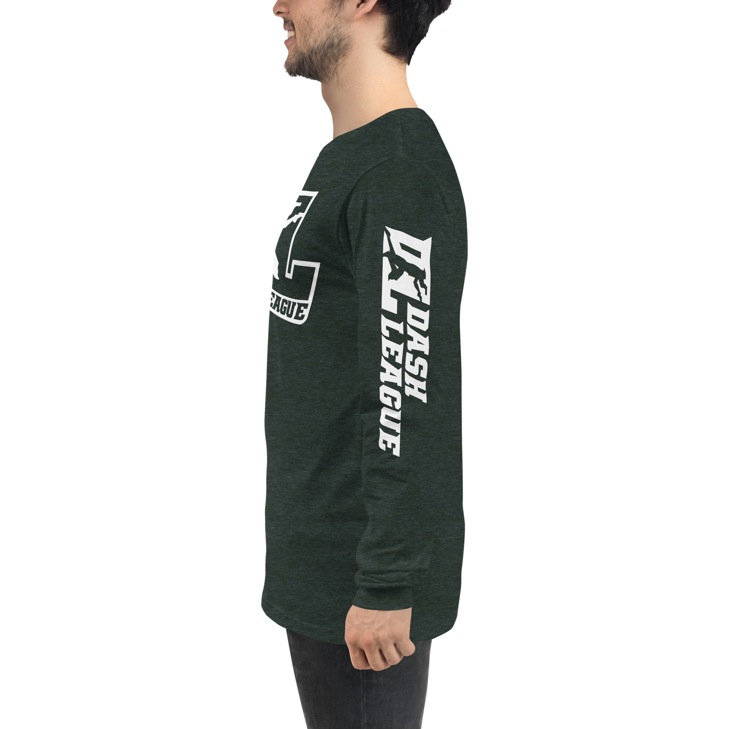 Long Sleeve Shirt White Outline DL Logo (Front+Sleeves)