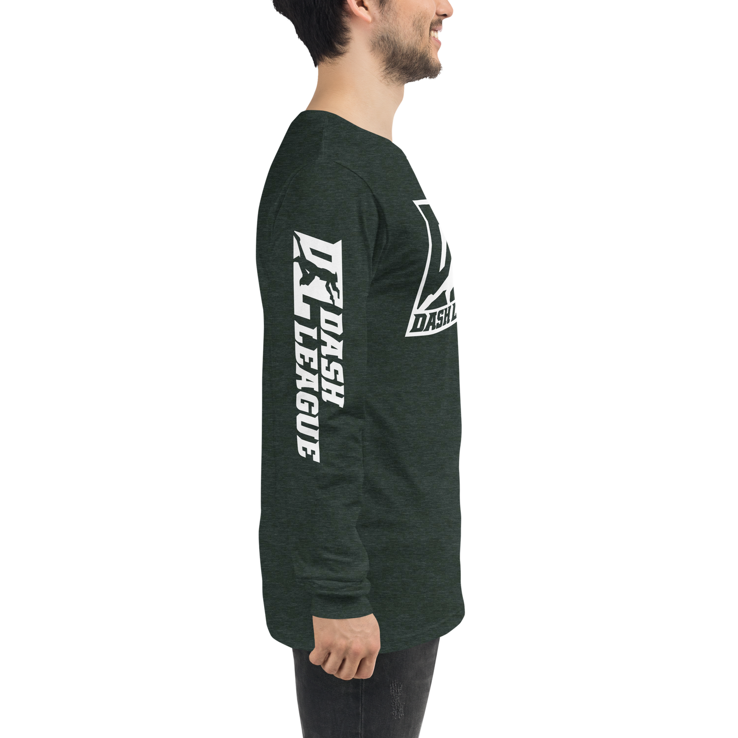 Long Sleeve Shirt White Outline DL Logo (Front+Sleeves)